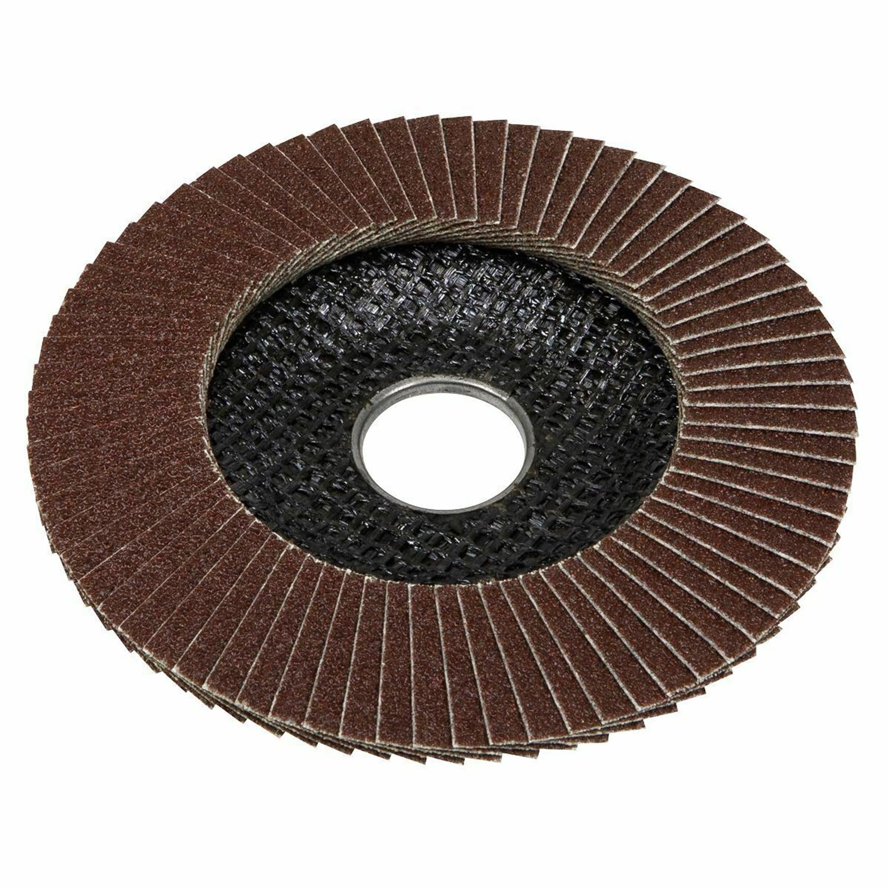Sealey Flap Disc Aluminium Oxide 125mm 22mm Bore 80Grit