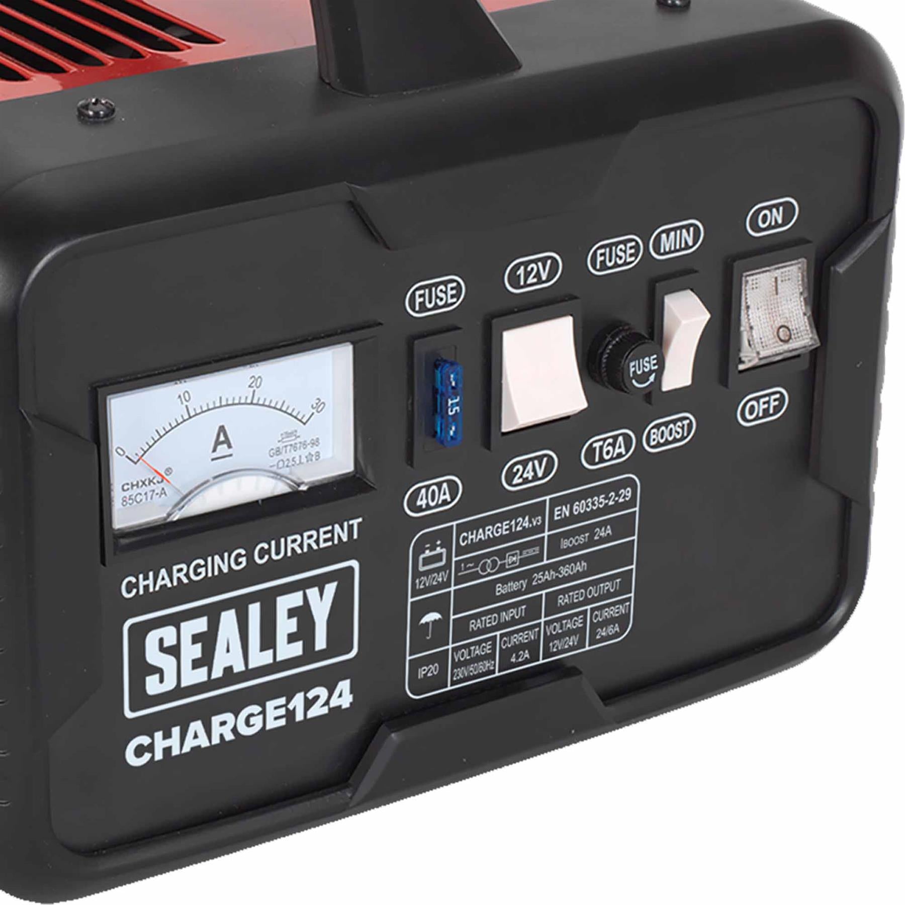 Sealey Battery Charger 28A 12/24V 230V Garage Workshop DIY