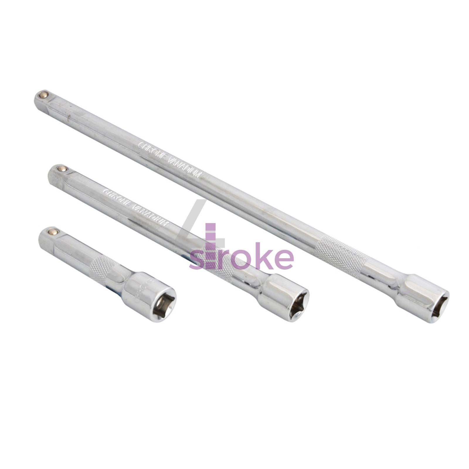 BlueSpot 3Pce 3/8" Drive Extension Set for Ratchet Drive Quick Change 3, 5 & 10 Inches