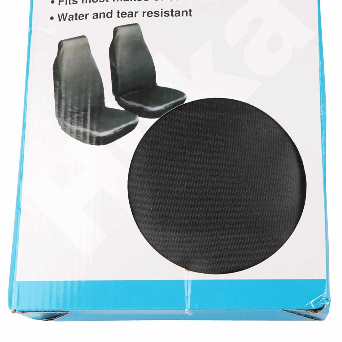 BLACK Car Seat Covers UNIVERSAL Protectors PAIR x 2 Water Proof FRONT