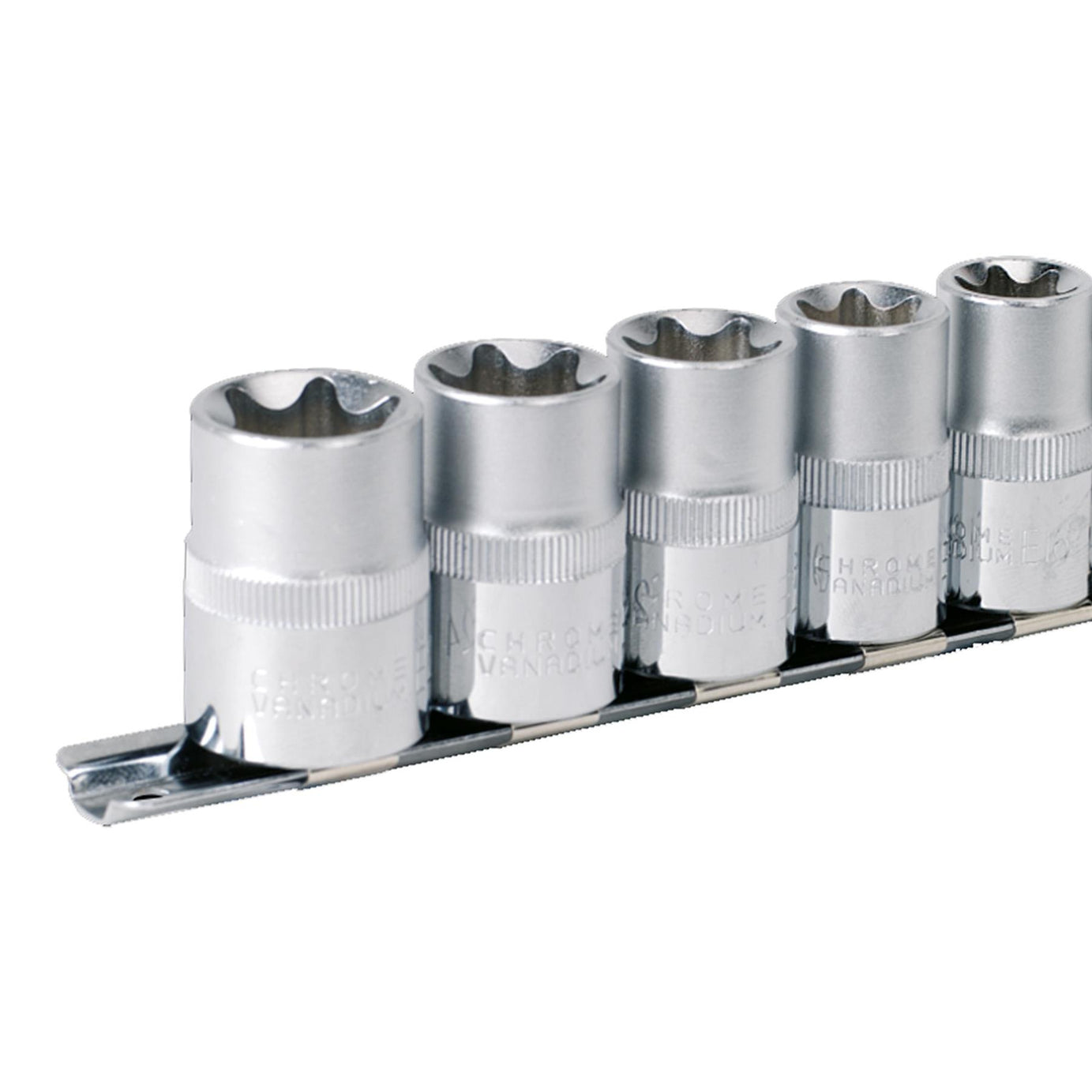 Sealey TRX-Star* Socket Set 9pc 3/8" & 1/2"Sq Dr E10-E14 & E16-E24