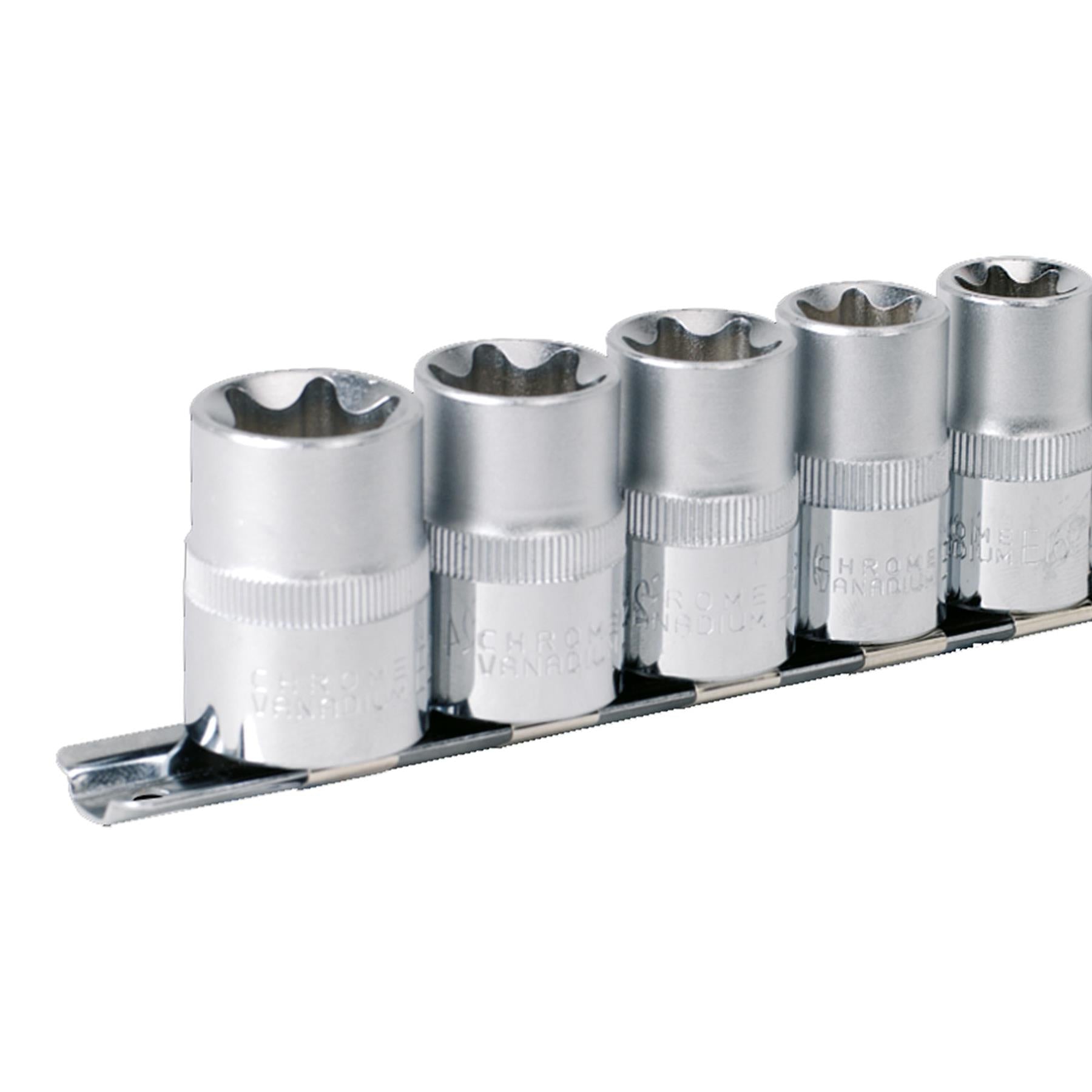 Sealey TRX-Star* Socket Set 9pc 3/8" & 1/2"Sq Dr E10-E14 & E16-E24