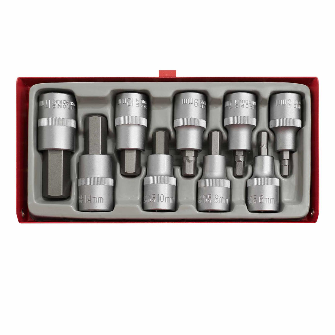 Sealey Hex Socket Bit Set 9pc 1/2"Sq Drive