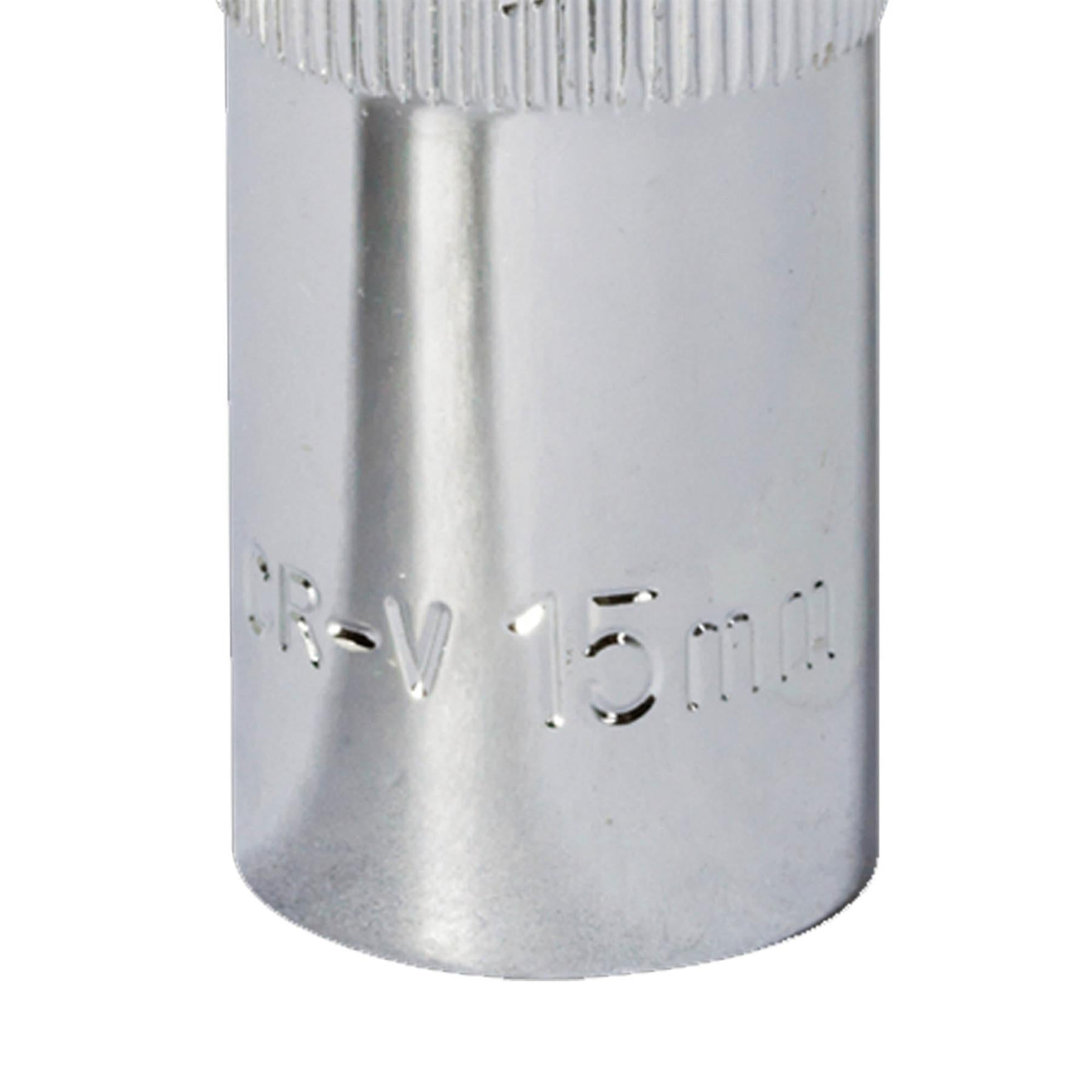 Sealey WallDrive Socket 15mm Deep 1/2"Sq Drive Fully Polished