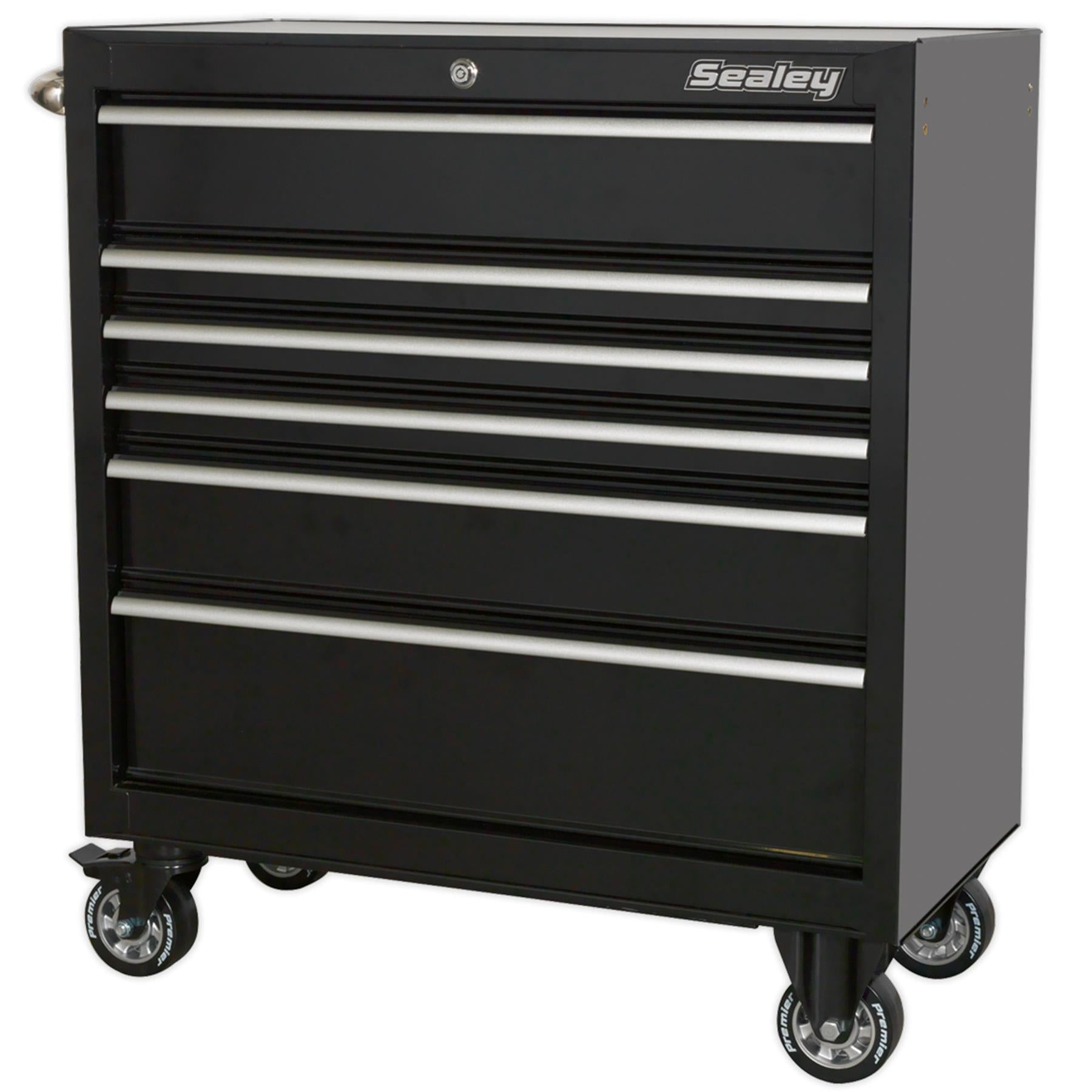 Sealey Rollcab 6 Drawer 930mm Heavy-Duty Black