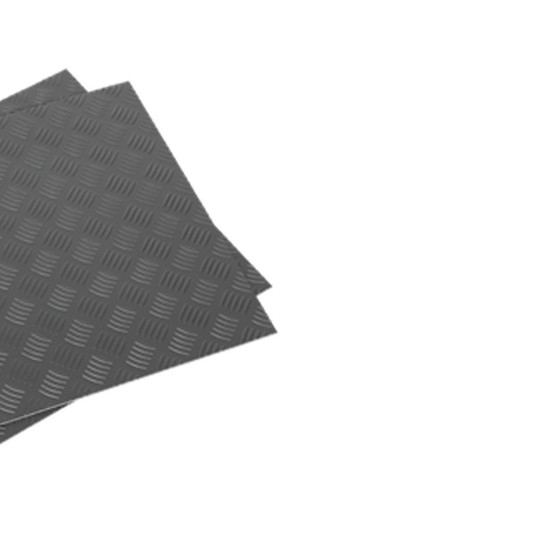 Sealey Vinyl Floor Tile Peel & Stick Backing-Silver Treadplate Pk16