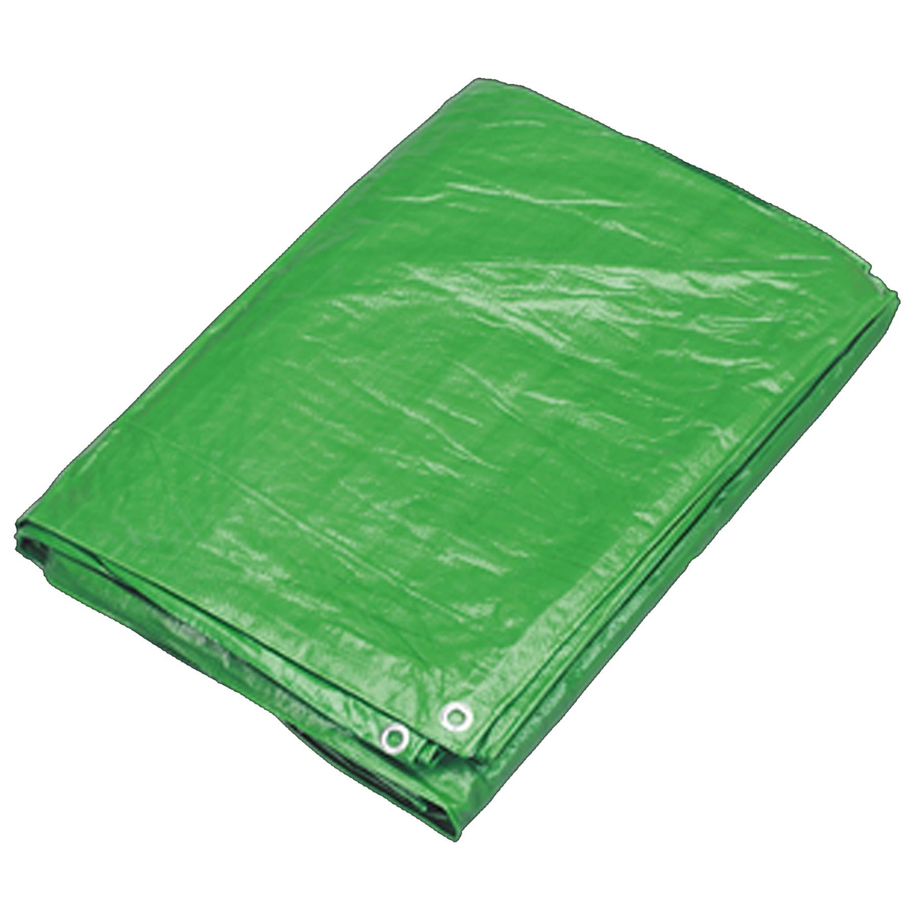 Tarpaulin 3.05 x 3.66m Green Tear-Proof And Waterproof  Sealey