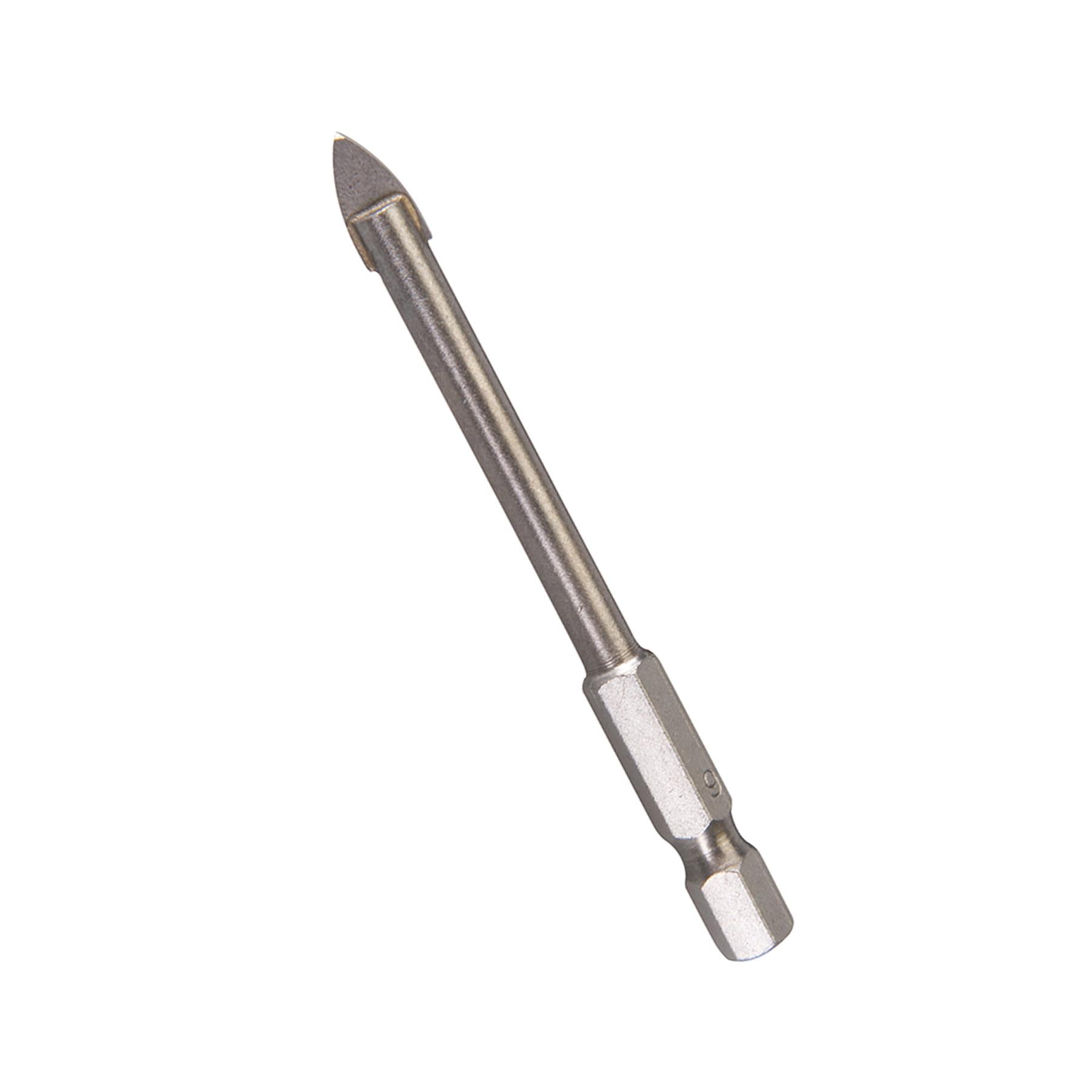 3Pce Hex Drive Tile & Glass Drill Bit Set Tungsten Carbide Tipped Quality