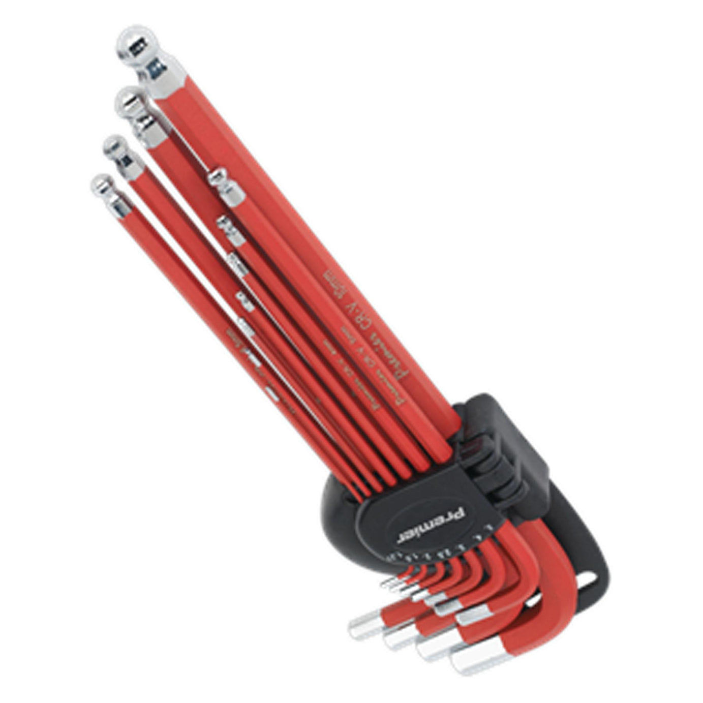 Sealey Ball-End Hex Key Set 11pc Anti-Slip Extra-Long Metric