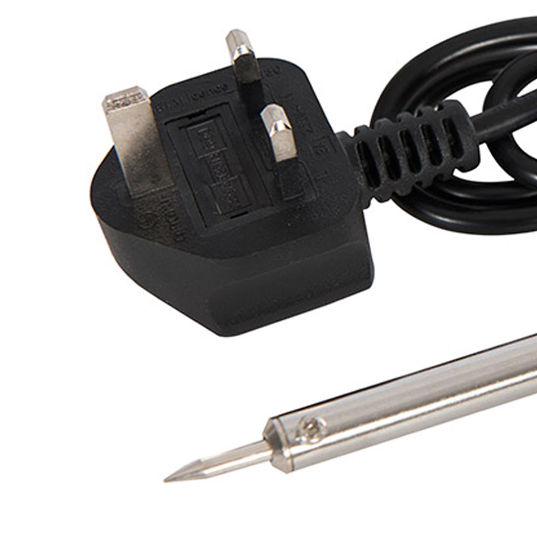 Soldering Iron 25W UK Electrical Circuit Computer Repair Wiring Cables