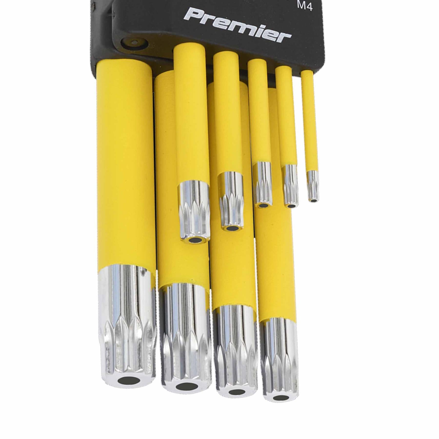 Sealey Long Jumbo Spline Key Set 9pc Anti-Slip