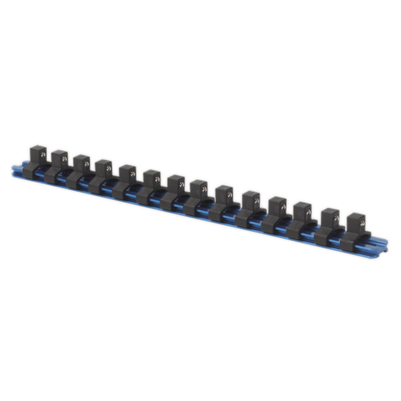 Sealey Socket Retaining Rail with 14 Clips Aluminium 3/8"Sq Drive