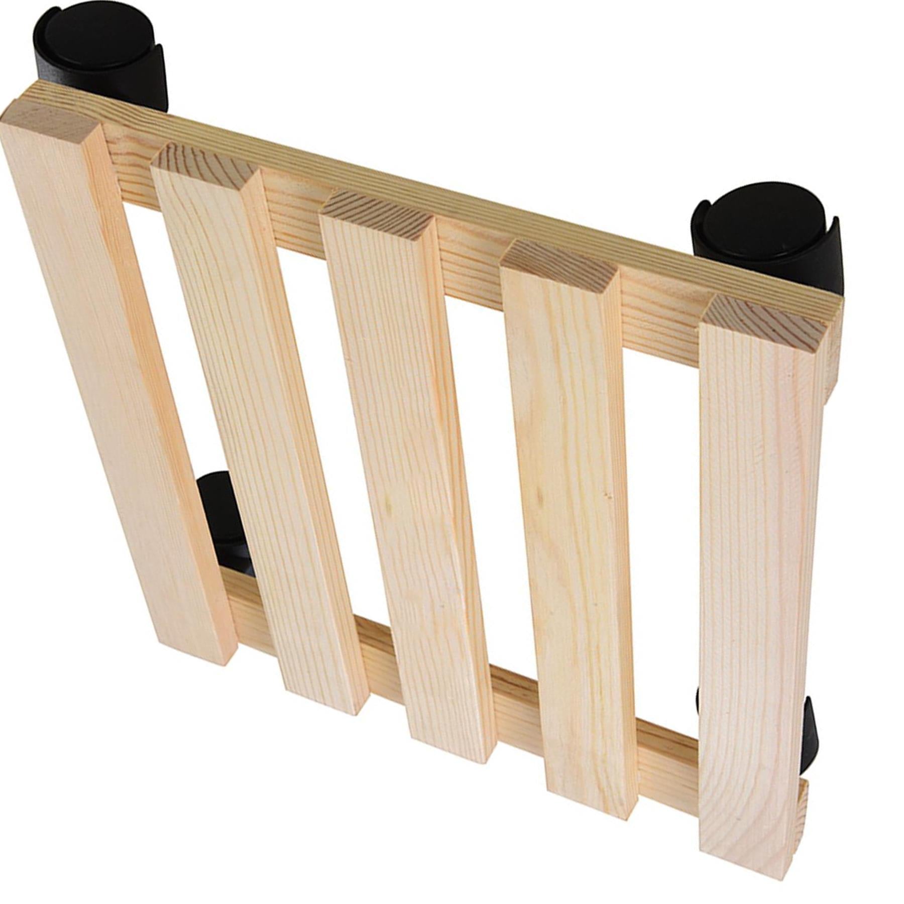 Square Pot Trolley With 4 Castors & Solid Beech Wood For Easy Transport 60Kg