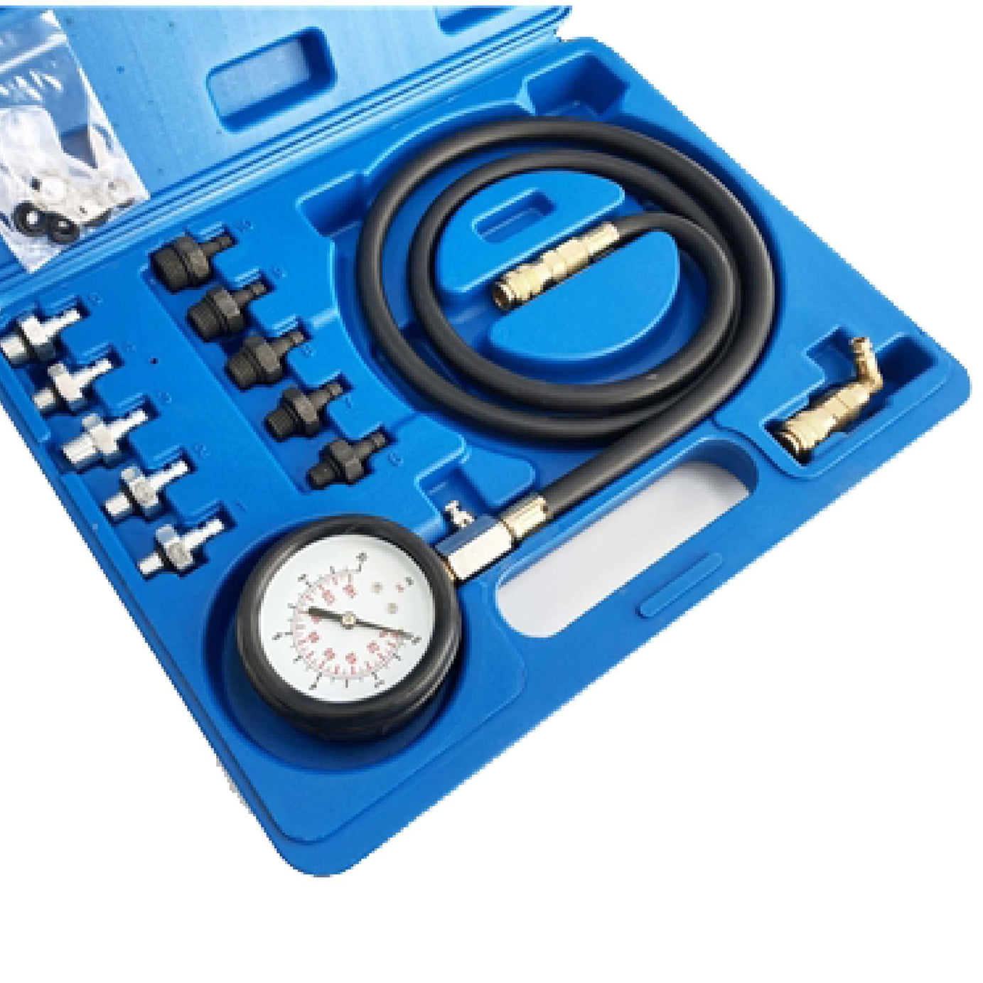 Oil Pressure Meter Test Kit Tester Gauge Car Garage Tool Handy Storage Case
