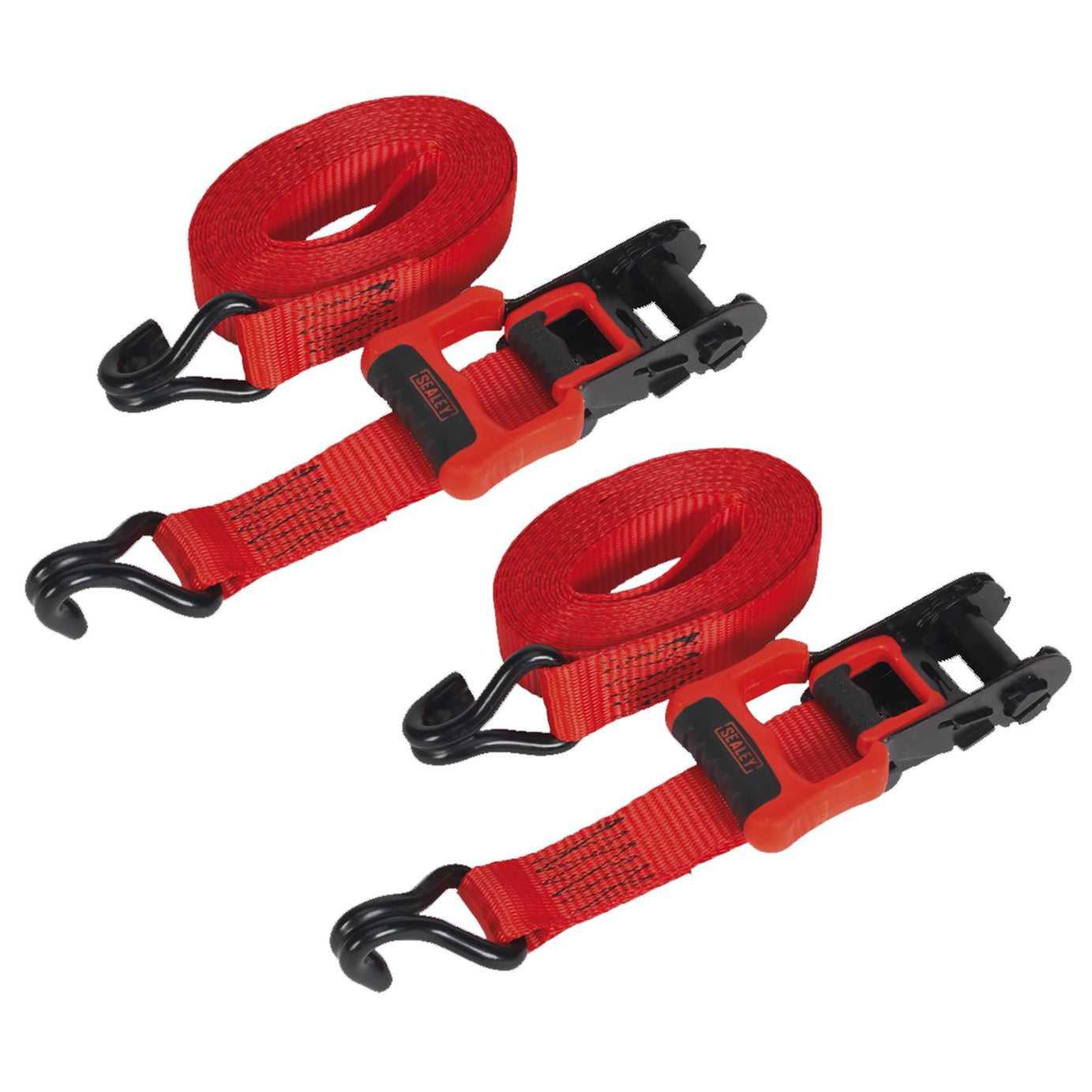 Sealey Ratchet Tie Down 32mmx4.9m Poly Web 1200kg - 1 Pair