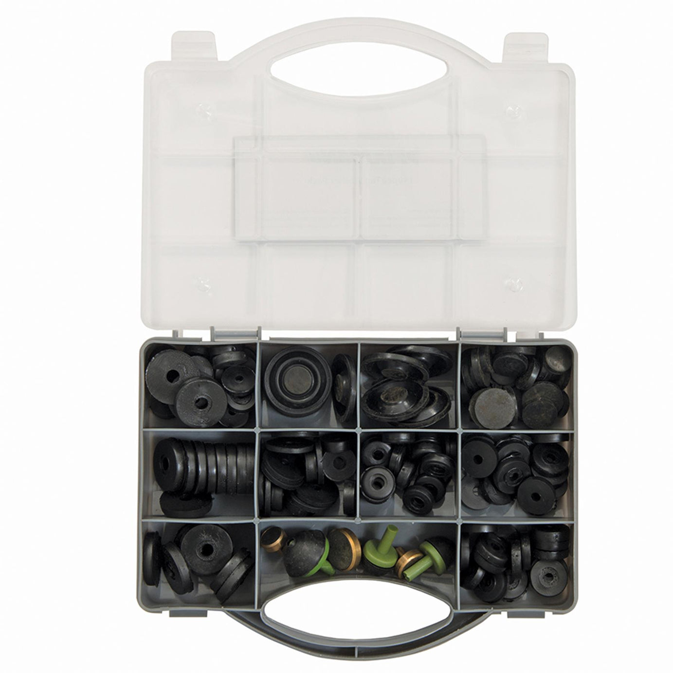 140Pce Tap Washers Assortment Pack Rubber Flat, Domed Washers & Jumpers