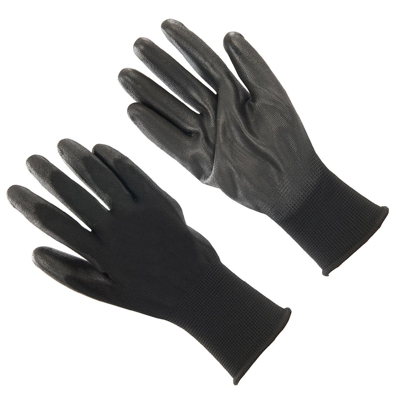 20x PU Palm Coated Work Wear Gardening Black Safety Gloves XL 11