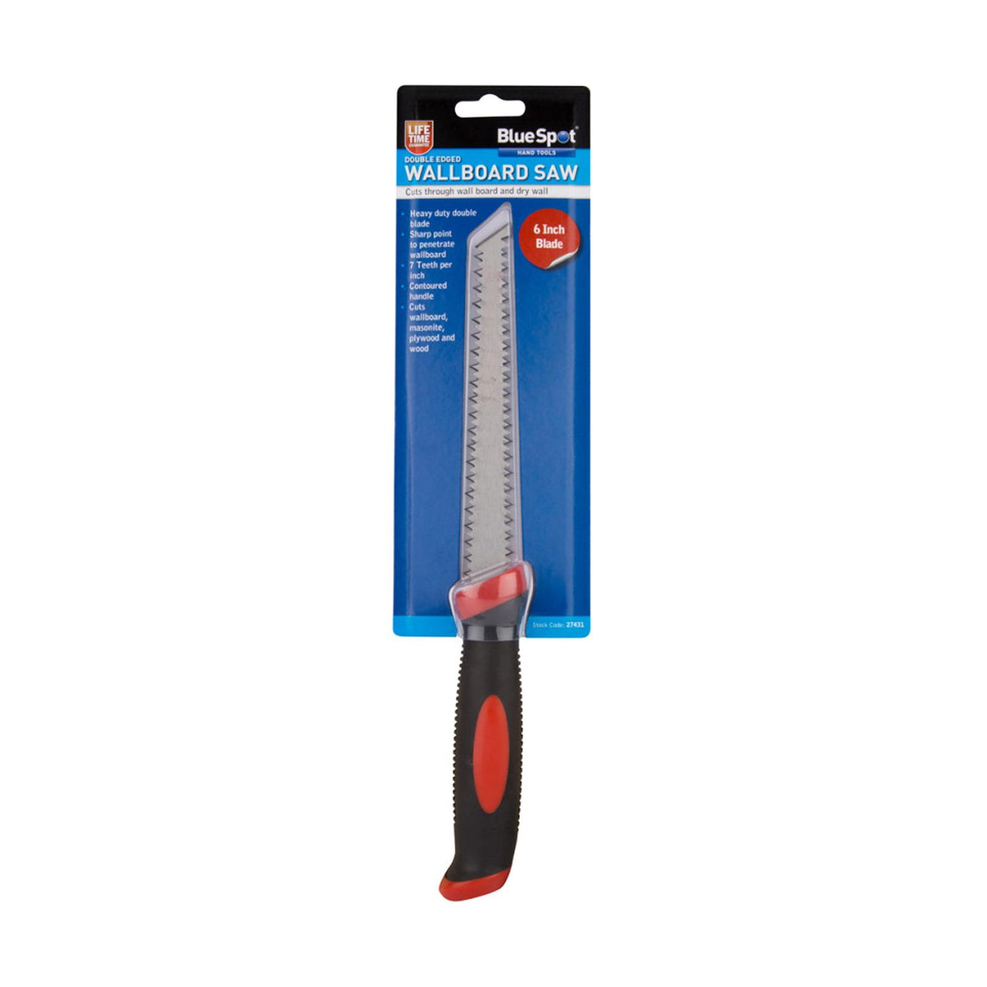 BlueSpot Tools 150mm (6") Double Edged Plasterboard Saw Dry Wall Plasterboard