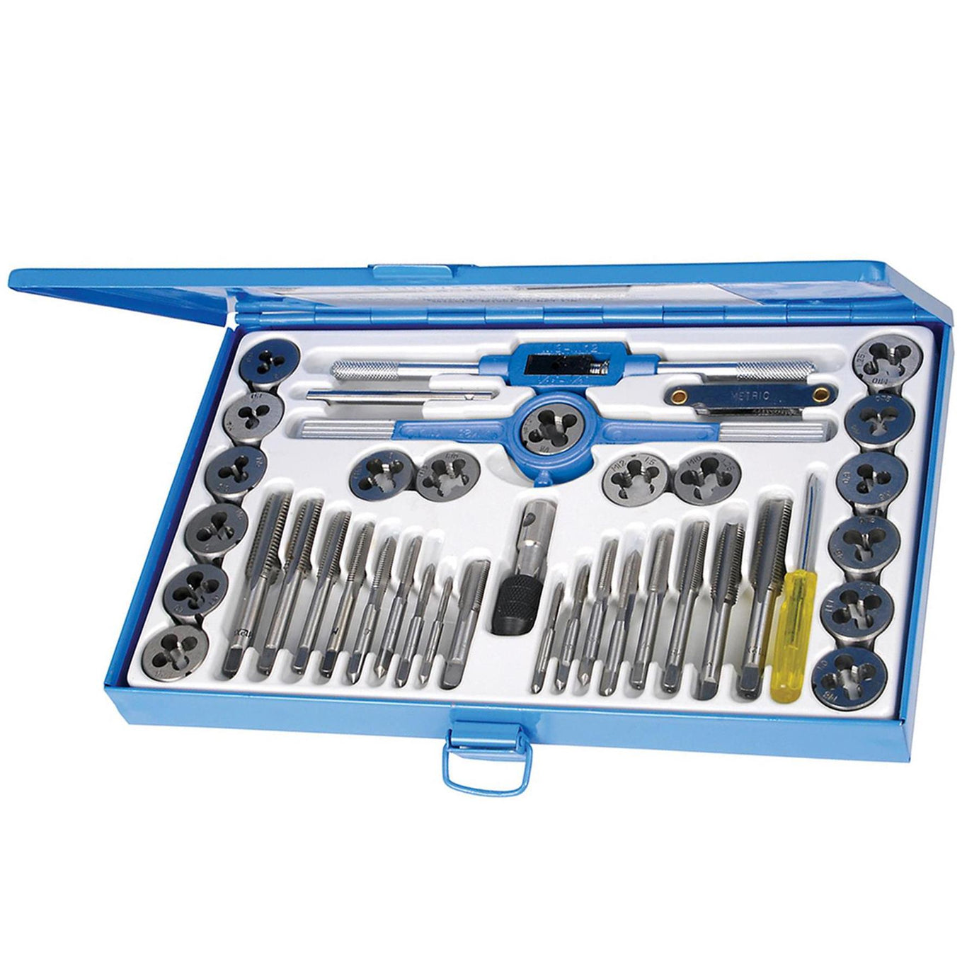 40Pce Tap & Die Expert Set DIY Tools With Machine Lead-Ins For Accurate Cutting