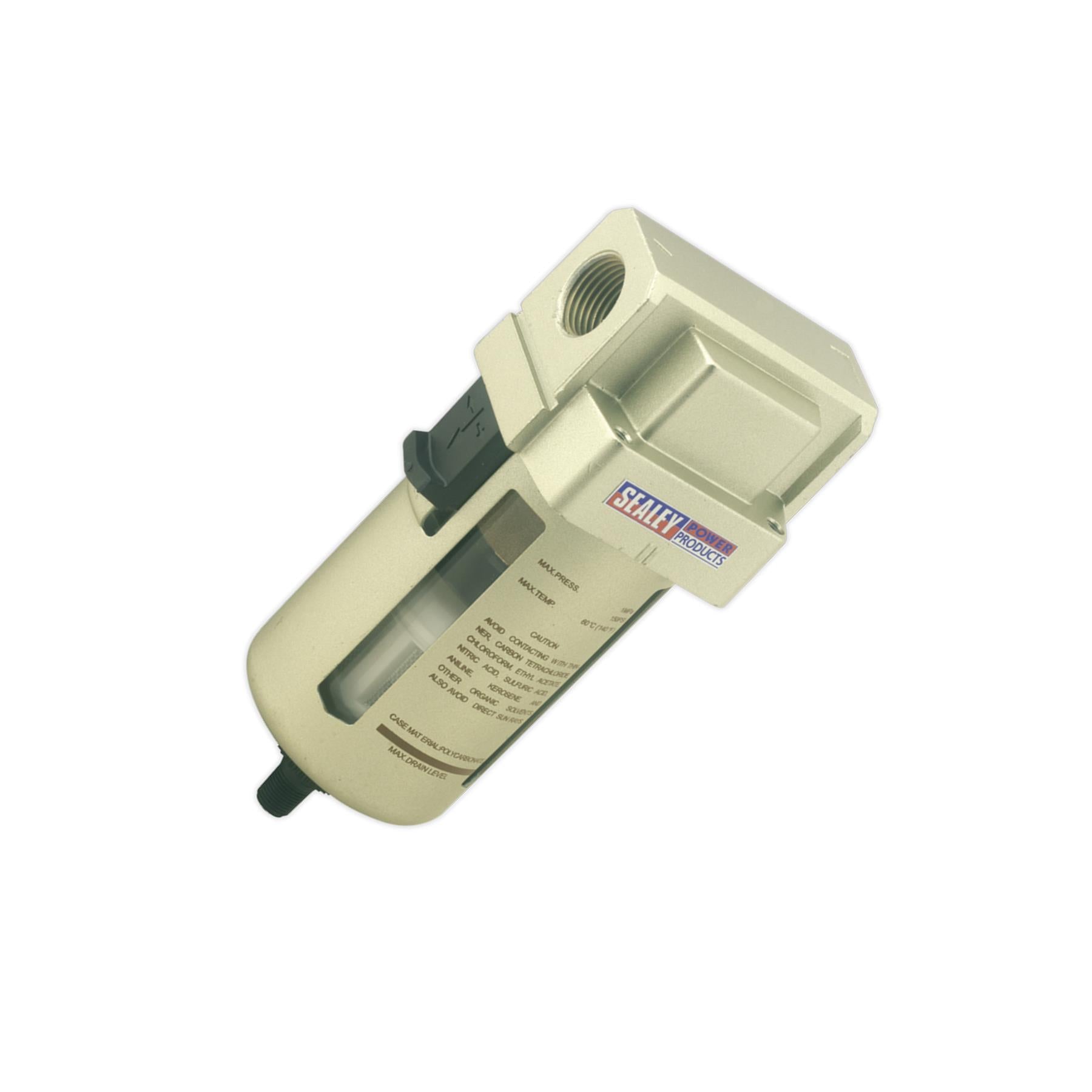 Sealey Air Filter Auto Drain Max Airflow 140cfm