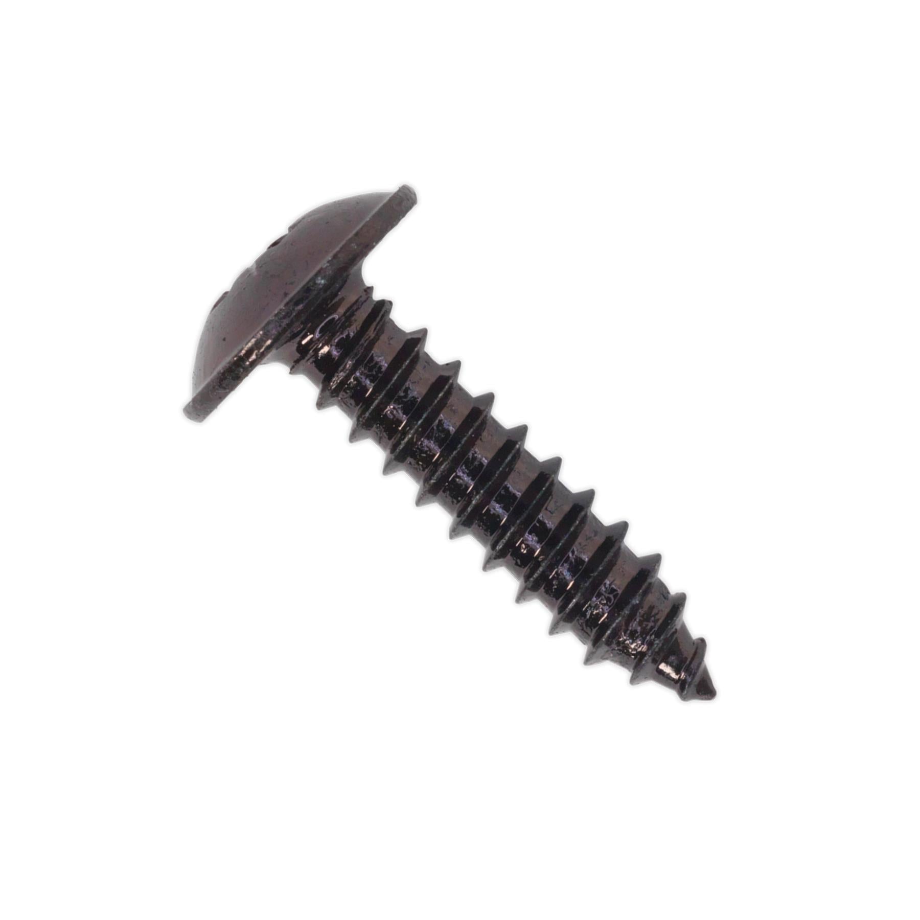Sealey Self Tapping Screw 4.8 x 19mm Flanged Head Black Pozi Pack o