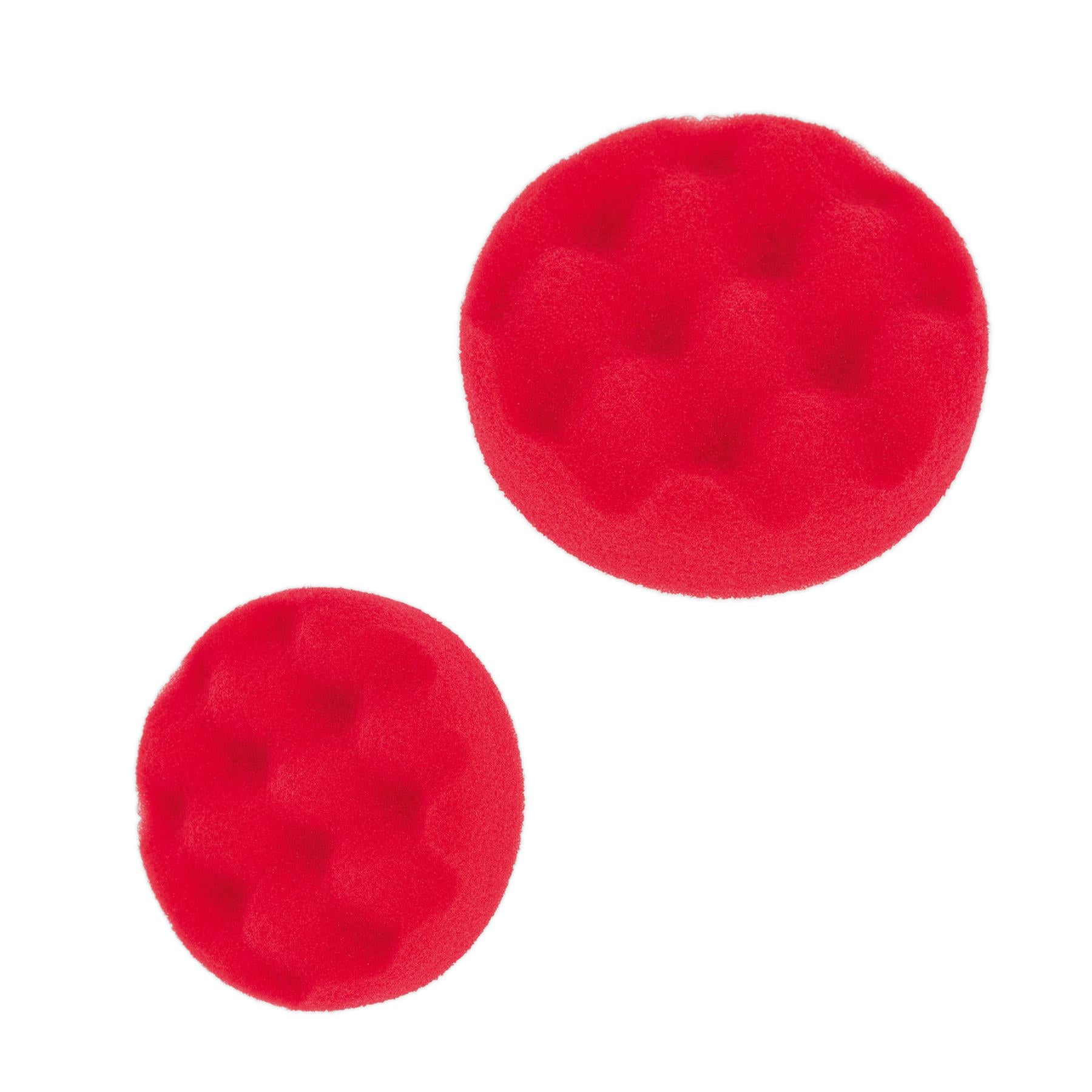 Sealey Buffing & Polishing Foam Head Hook/Loop 80x25mm Red/U-Soft