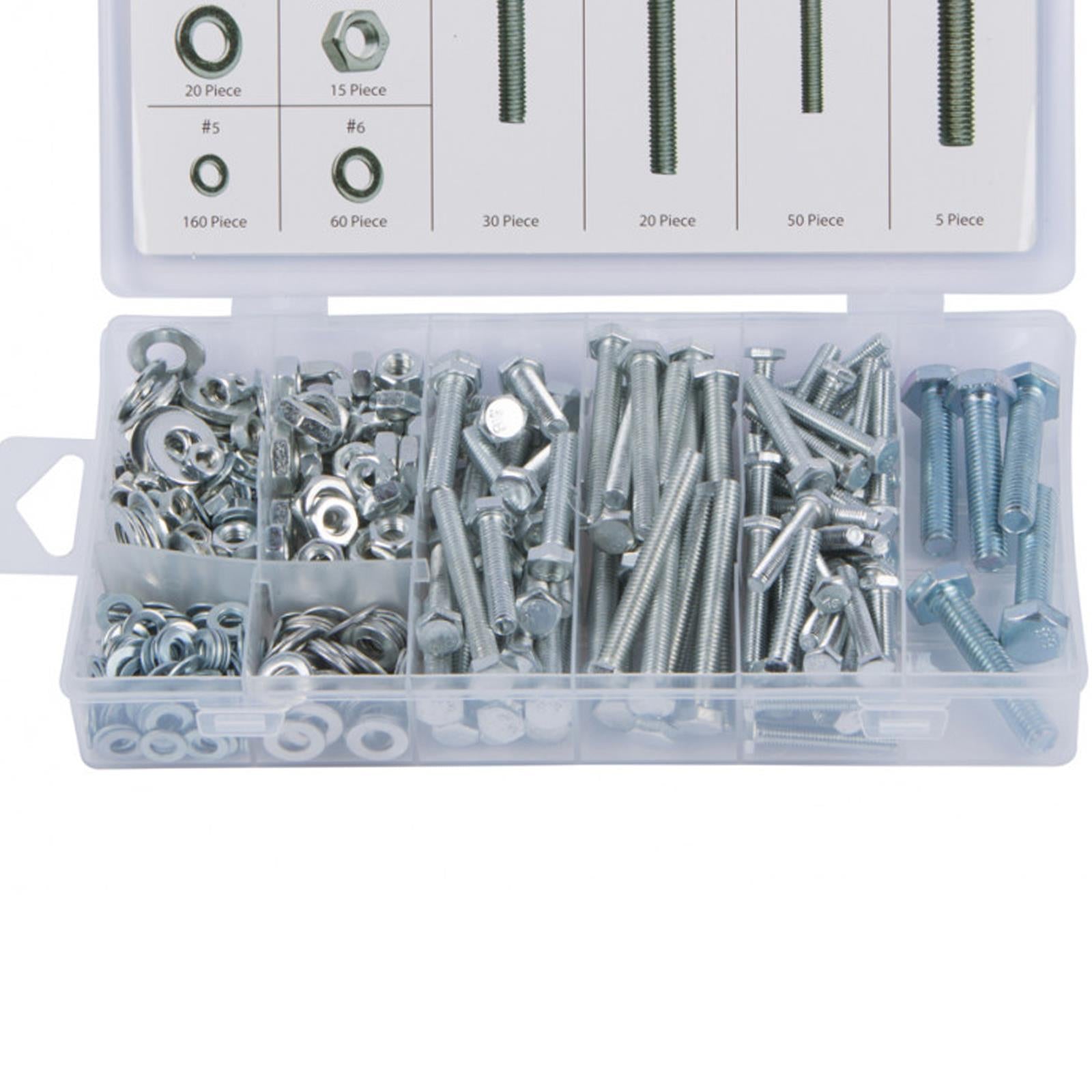 M3 M4 M5 M6 M8 Bluespot 460pce High-quality Tensile Bolt Zinc Nyloc Nuts Washer