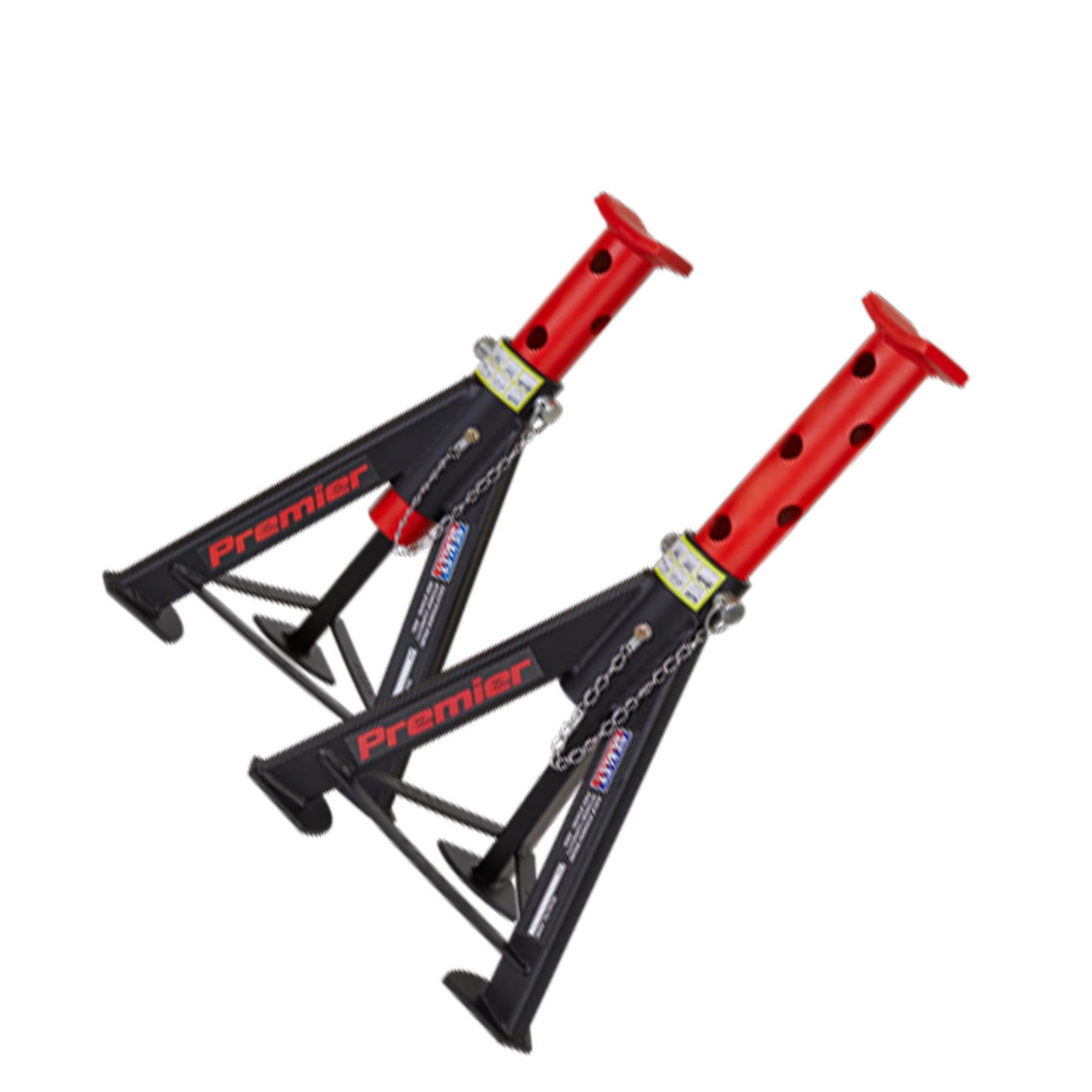 Sealey Axle Stands (Pair) 6tonne Capacity per Stand - Red