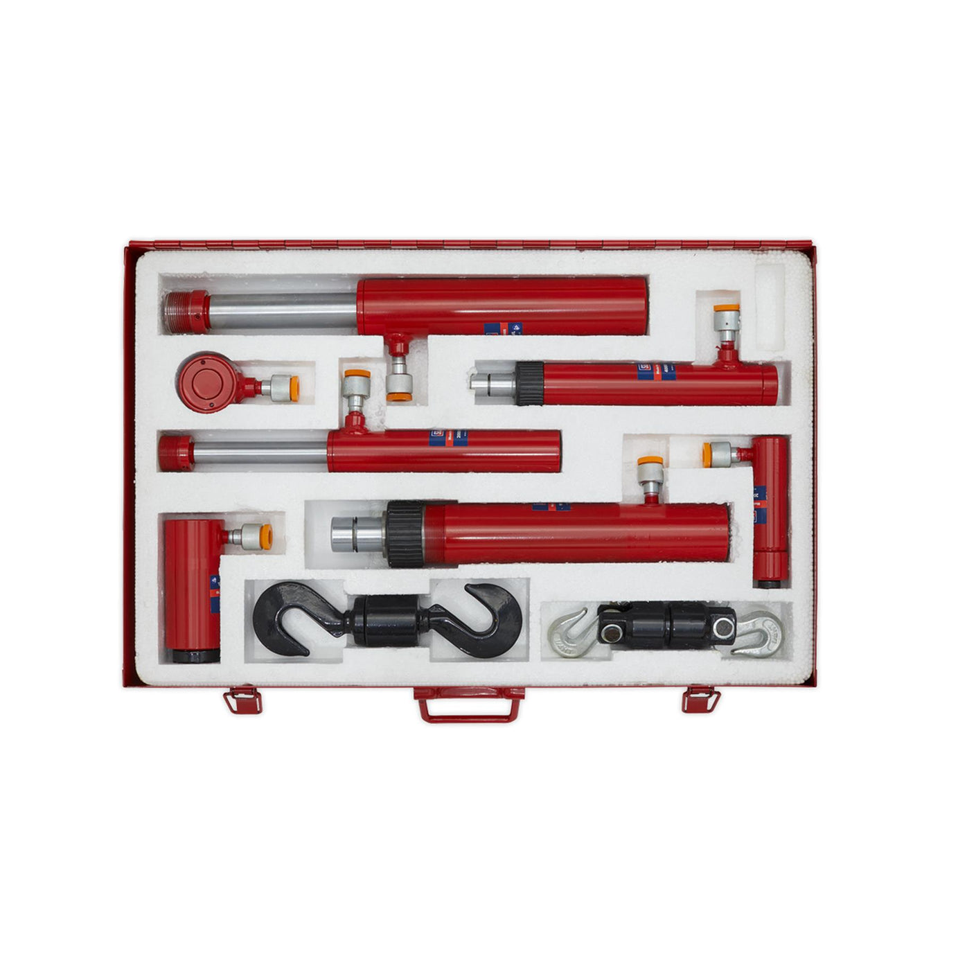 Sealey Specialist Push & Pull Ram Set Chromed Rams Steel Storage Case