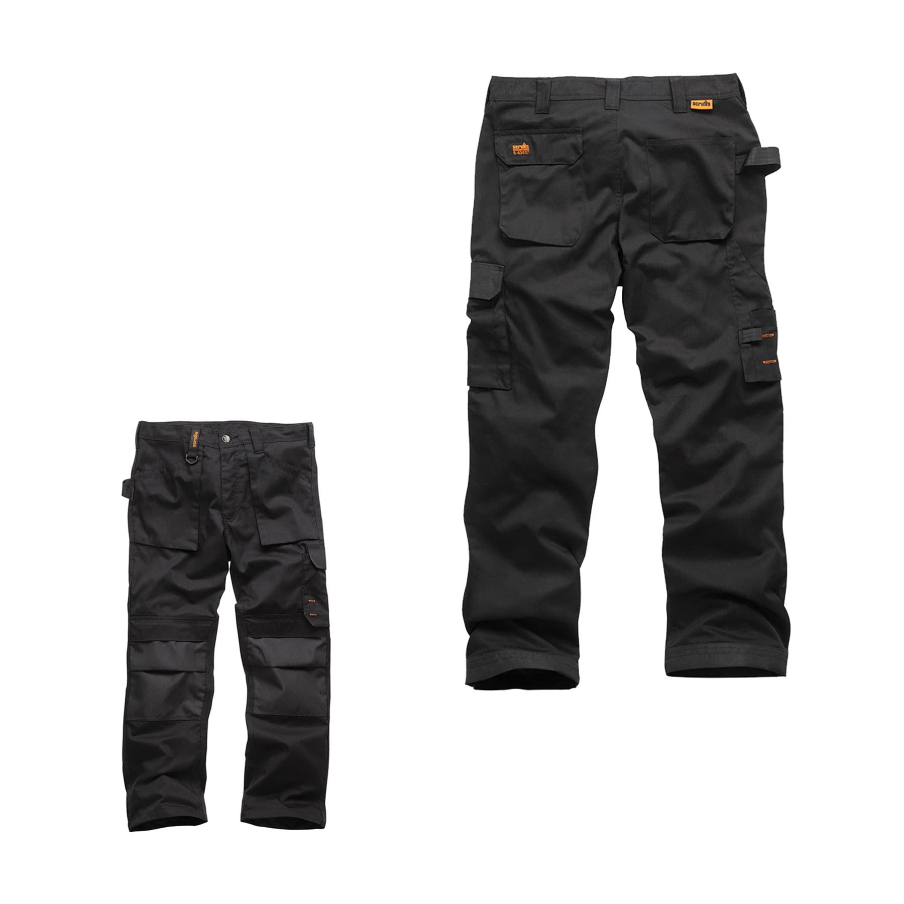 Scruffs Worker Trousers | Trade Hard Wearing Work Trousers BLACK (28S)
