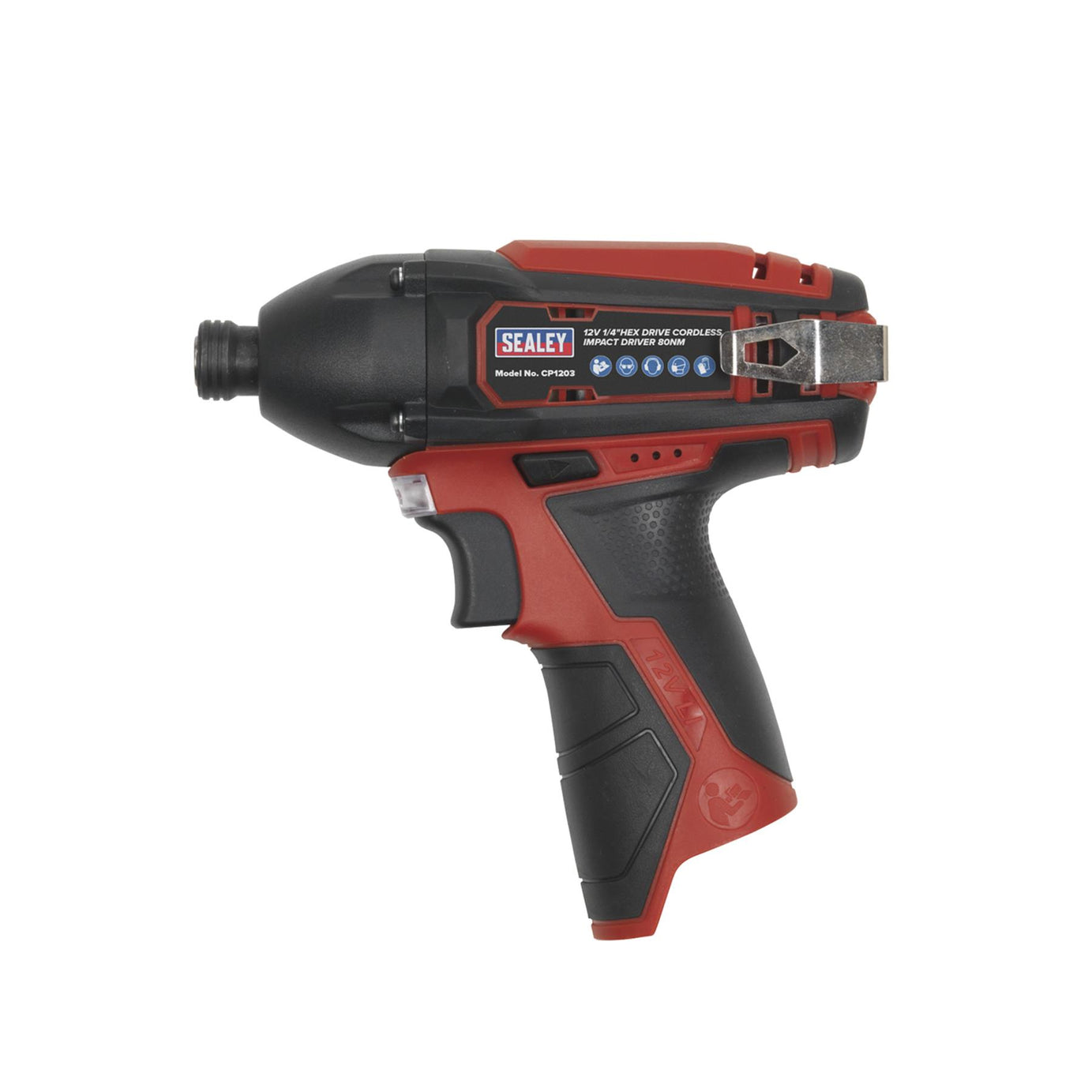 Sealey Cordless Impact Driver 1/4"Hex Dr 80Nm 12V Li-ion- Body Only