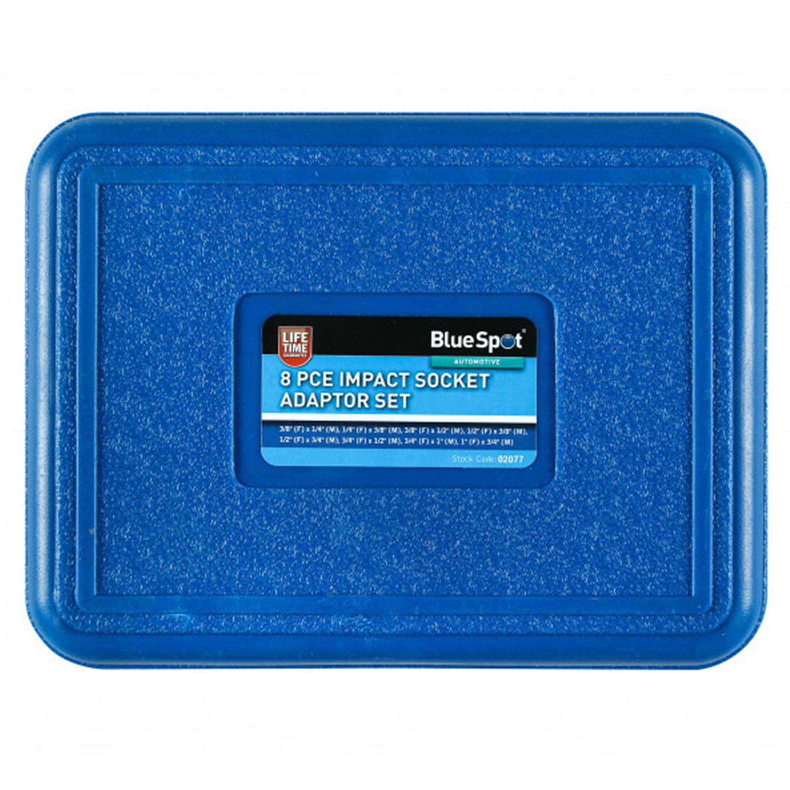 BlueSpot 8Pce Impact Socket Adaptor Reducer Set 1/4" 3/8" 1/2" 3/4" 1" Max Torque New