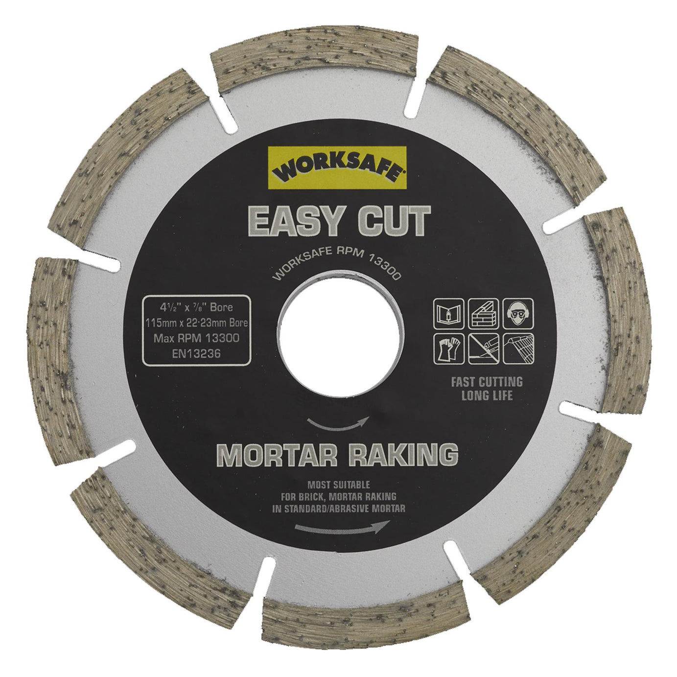 Sealey Easy Cut Diamond Blade 115 x 22mm - Mortar Raker