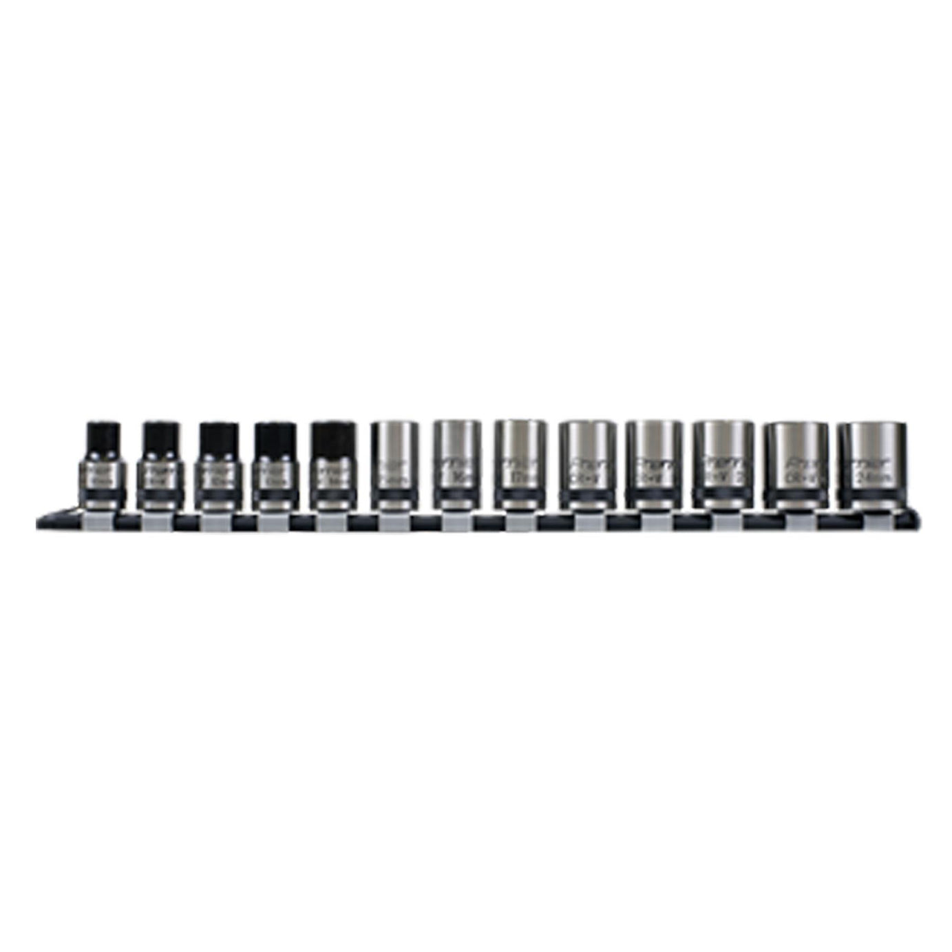 Sealey Socket Set 13pc 1/2"Sq Drive Lock-On� 6pt Metric - Black Series