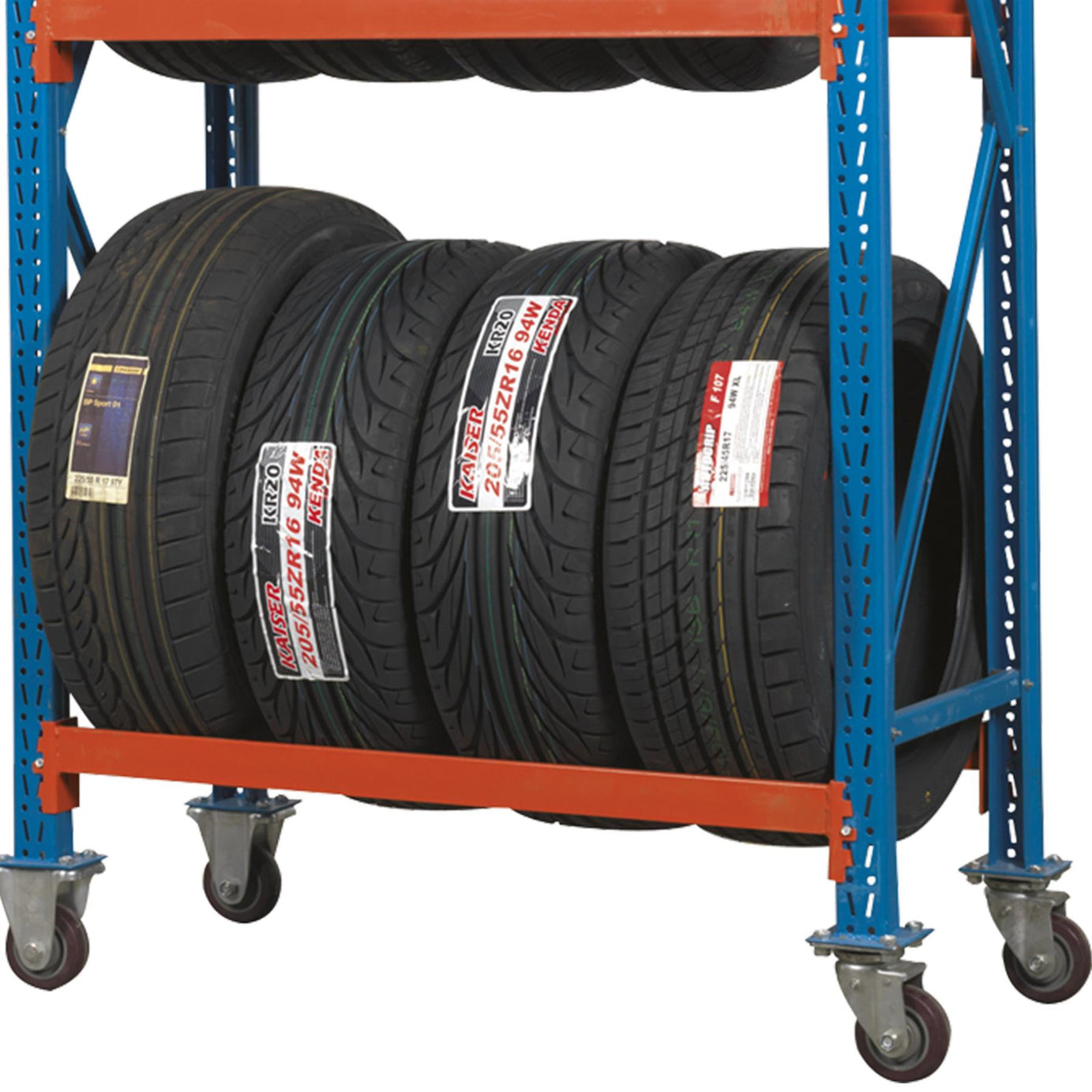 Sealey Two Level Mobile Tyre Rack 200kg Capacity Per Level