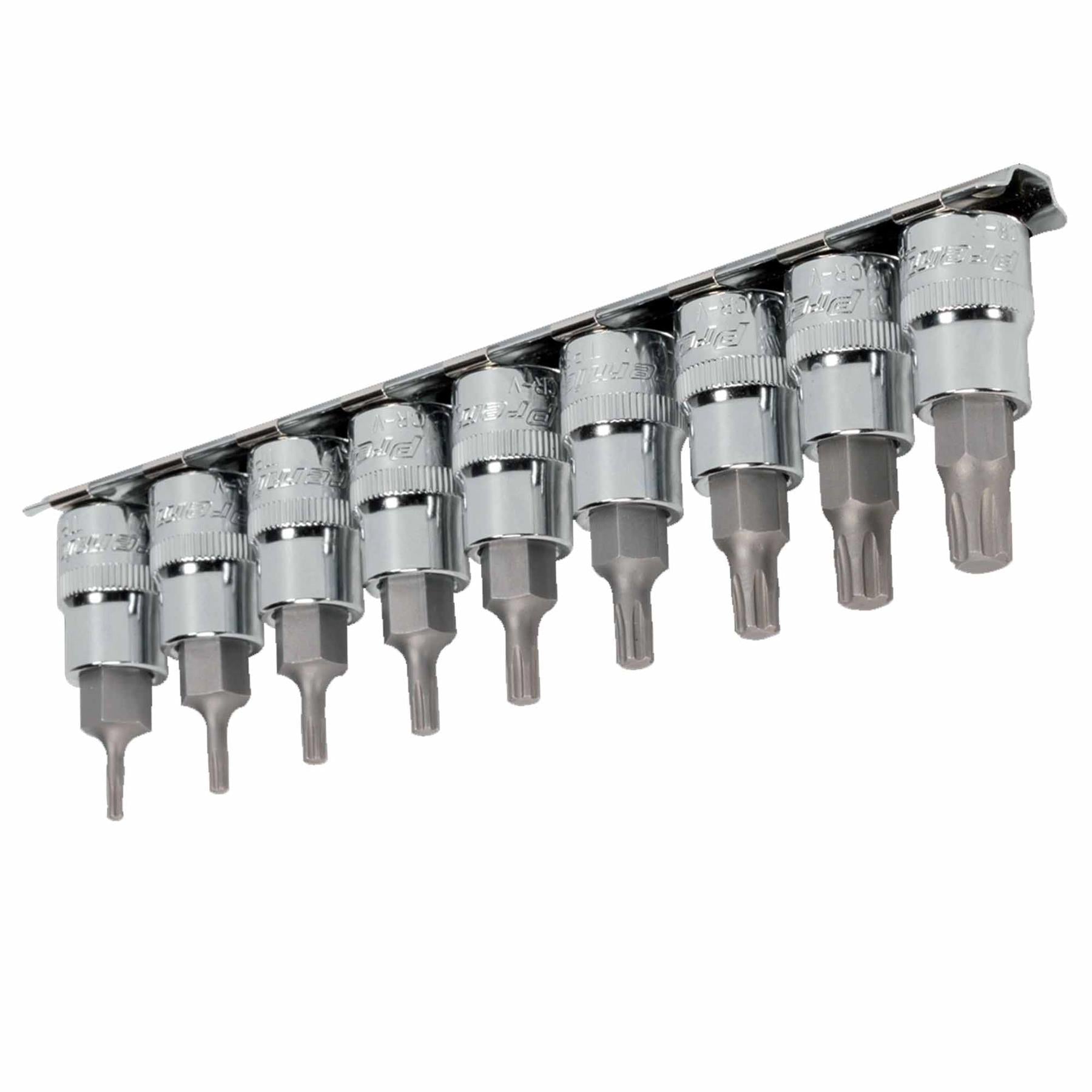 TRX-P* Socket Bit Set 9pc 3/8"Sq Drive 50mm. AK6222. Sealey