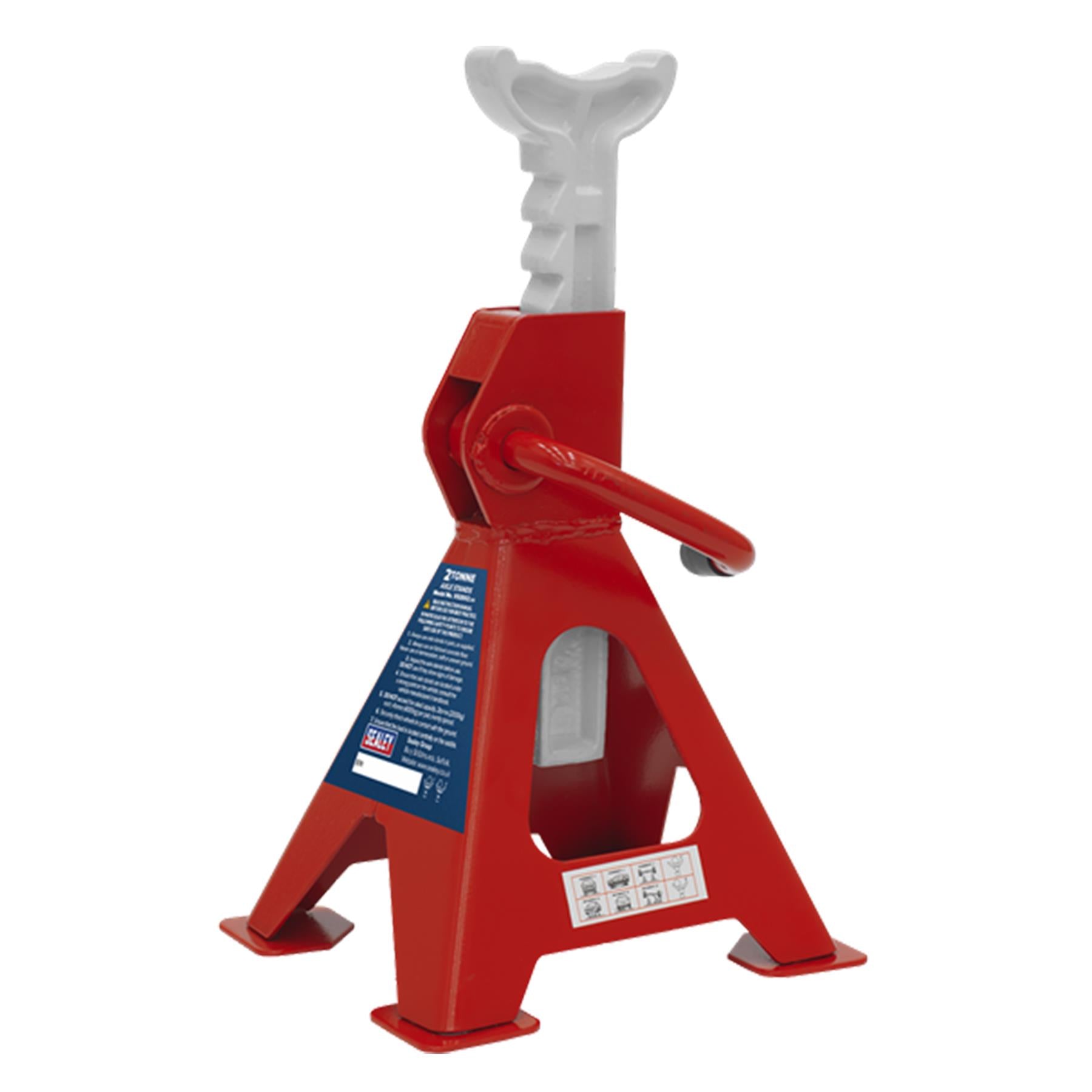 Sealey Axle Stands (Pair) 2tonne Capacity per Stand Ratchet Type
