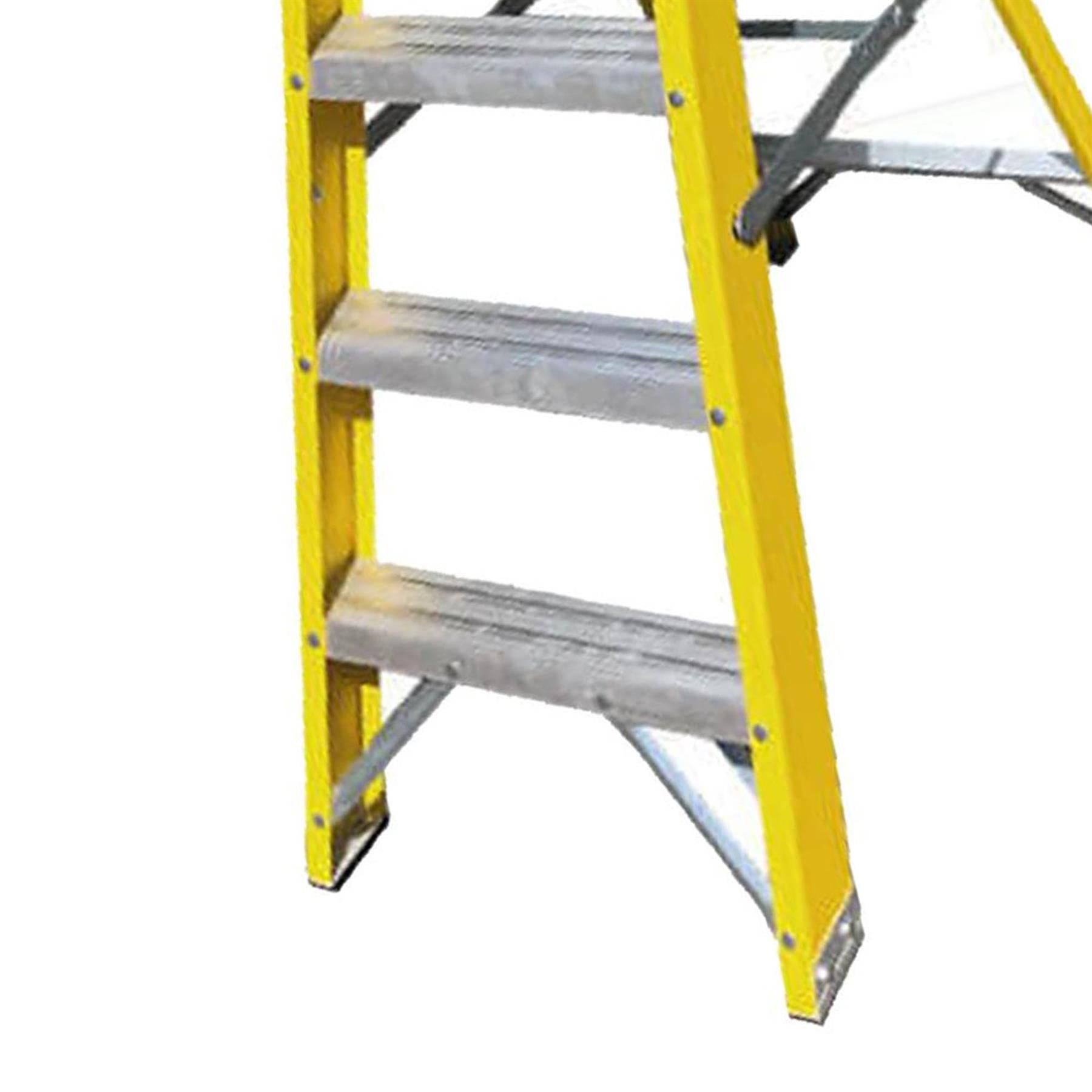 Dapetz PRo 6 Tread GRP Fibreglass Platform Step Ladder 2.22m, 150 Kg, Made In Uk