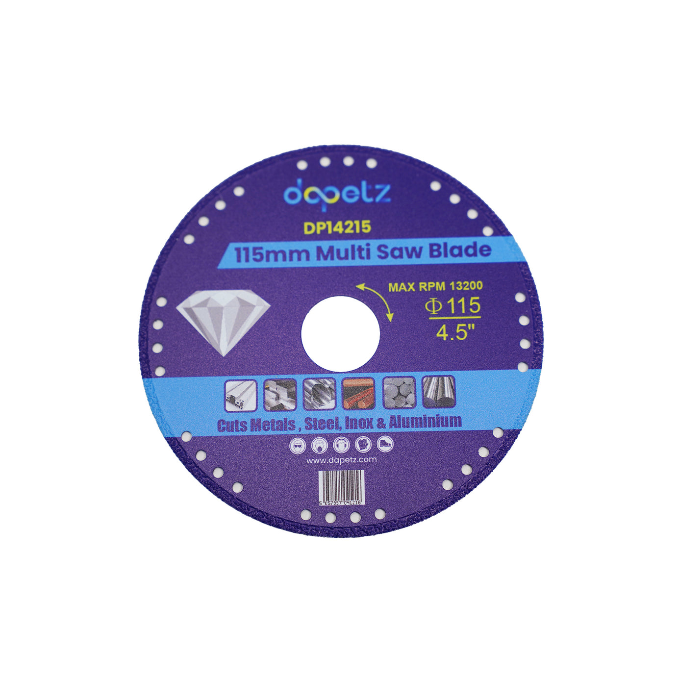 Multi Purpose Saw Metal, Steel Porcelain Cutting Blade Smooth Precise 115mm