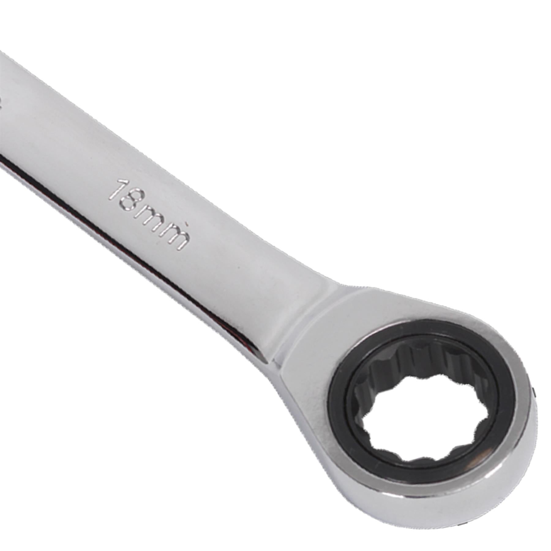 Sealey Ratchet Combination Spanner 18mm Chrome Vanadium