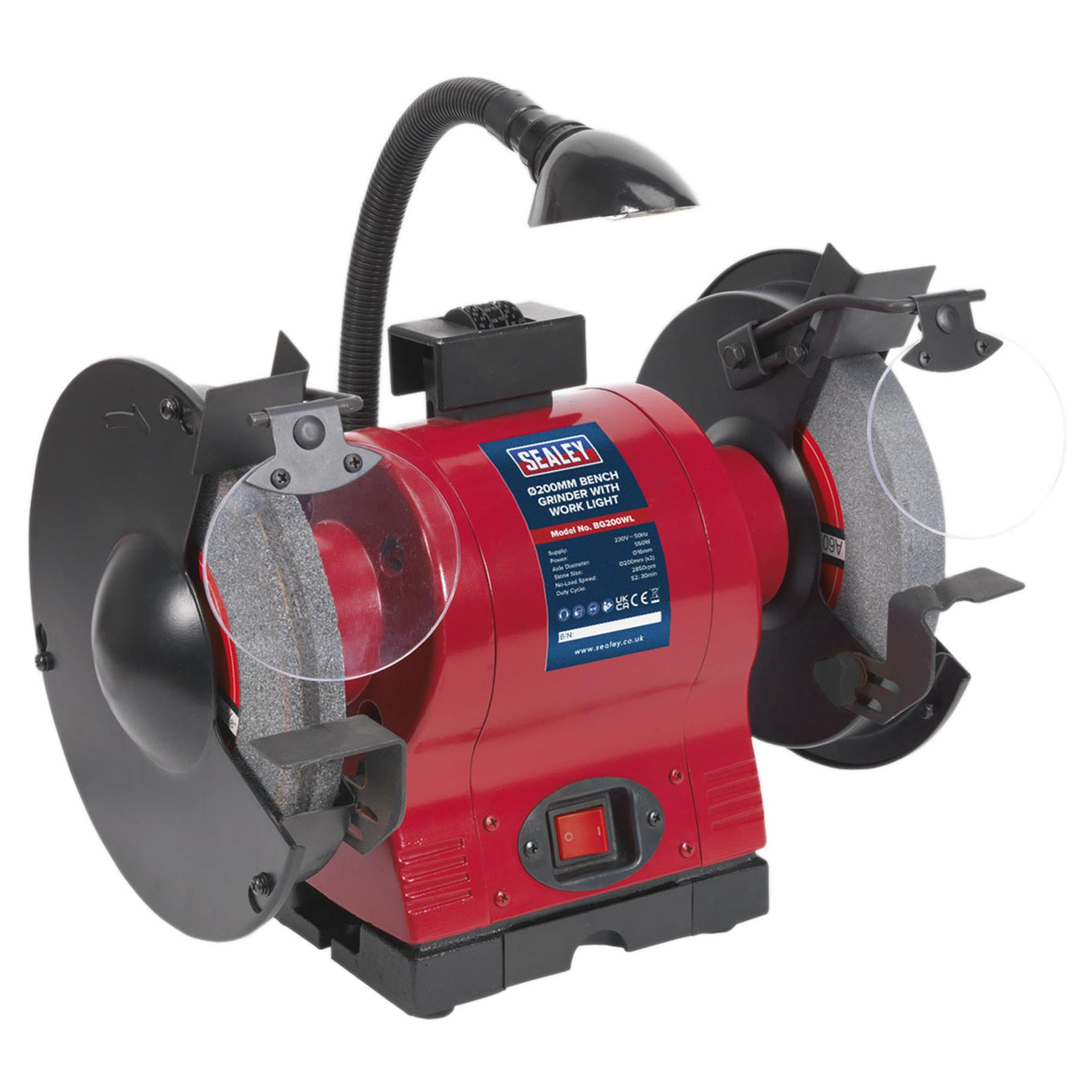 Sealey Bench Grinder 200mm with Work Light 550W/230V