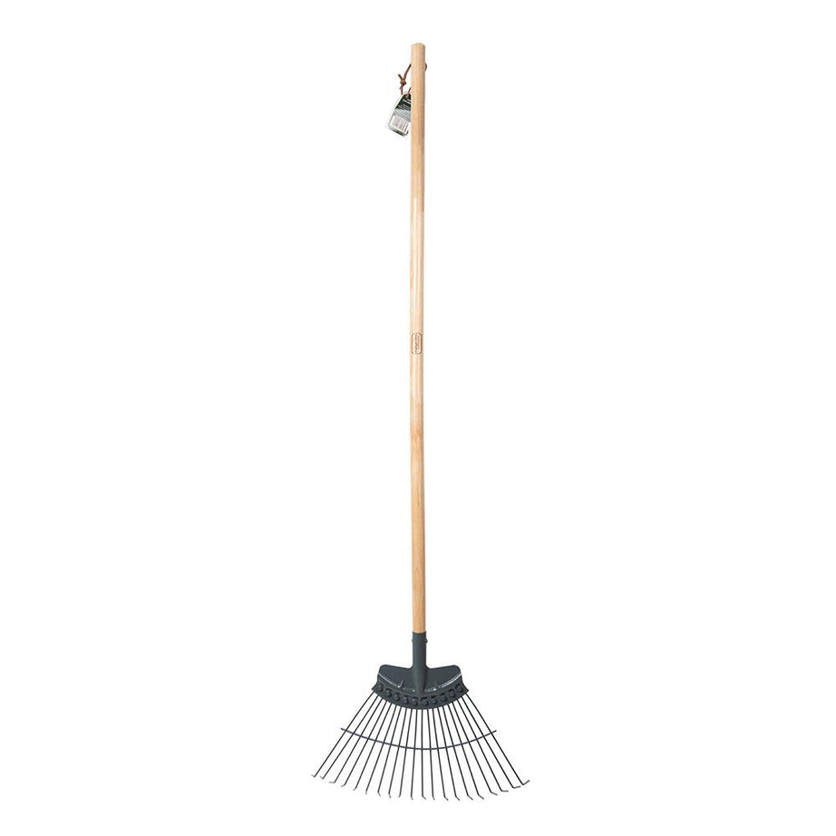 Hardened Carbon Steel Lawn Rake 1730mm Clearing Leaves Grass Thatch Garden Tools