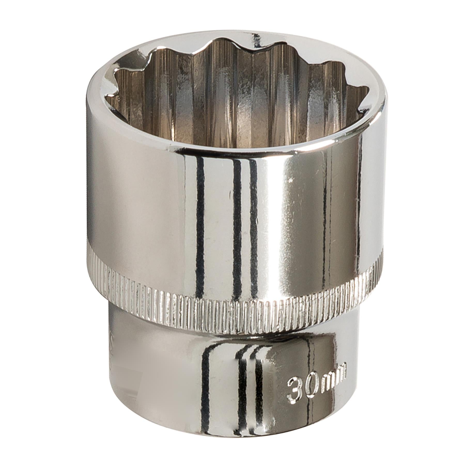 Socket 1/2" Drive 12pt Metric 12 Point Bi Hex Corrotion Resistant Socket 30mm