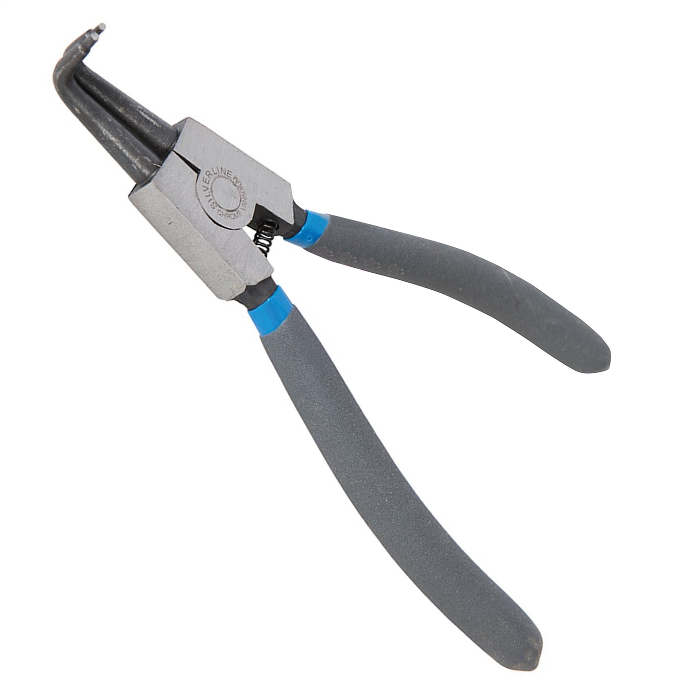 Bent External Circlip Pliers - 180mm Chrome Vanadium Tips And Pvc Dipped Handles