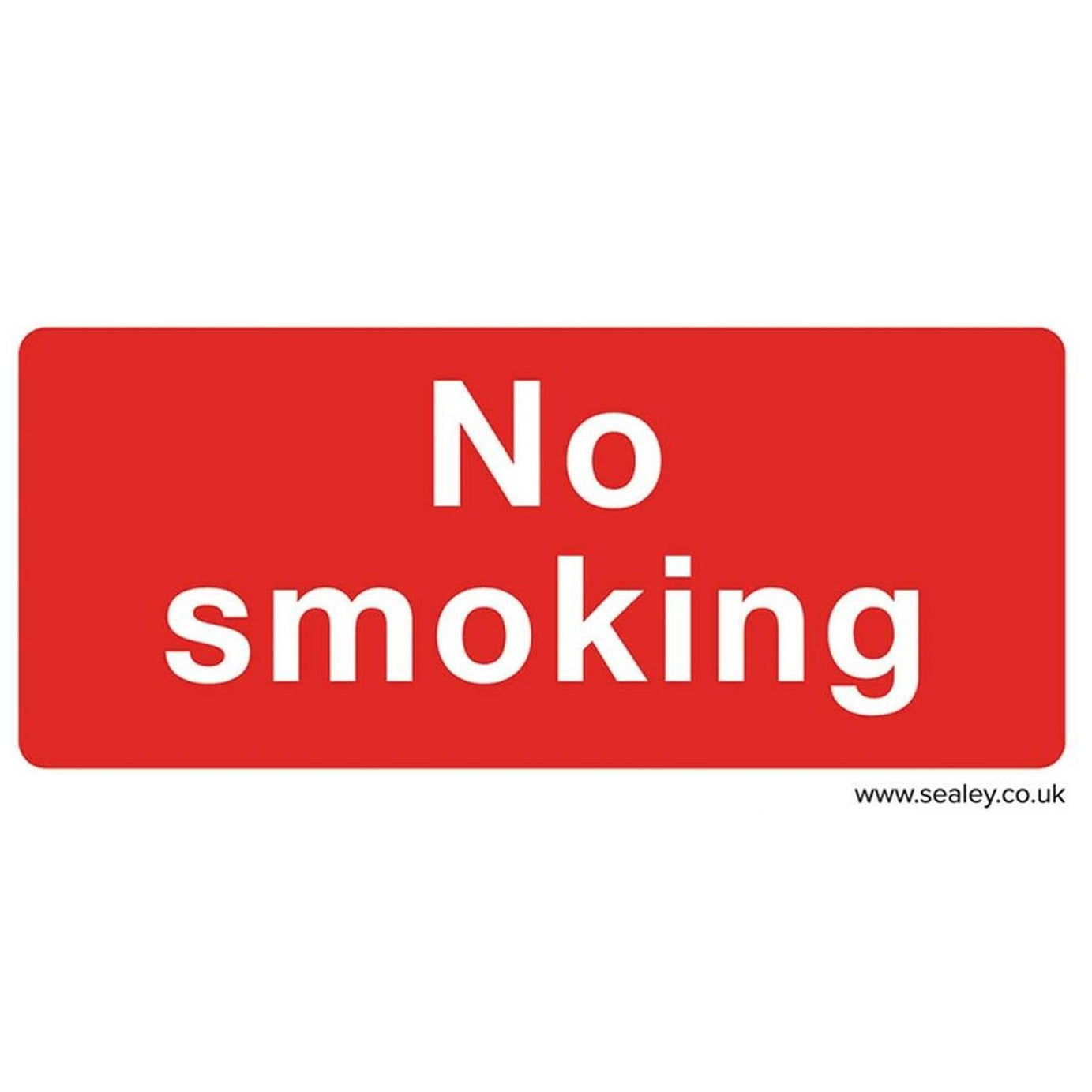 Sealey Safety Sign - No Smoking - Rigid Plastic - Pack of 10
