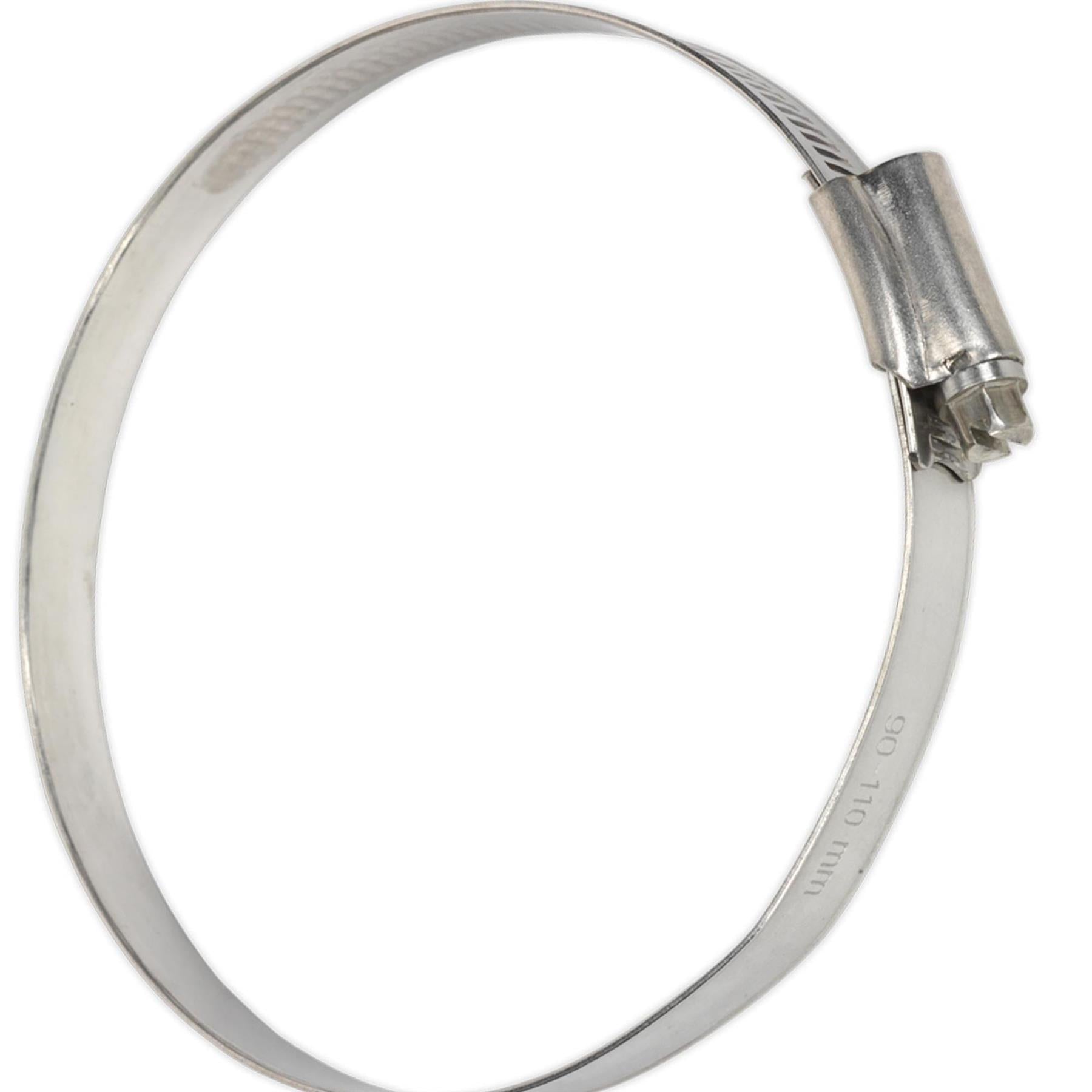 Sealey Hose Clip Zinc Plated 80-100mm Pack of 10