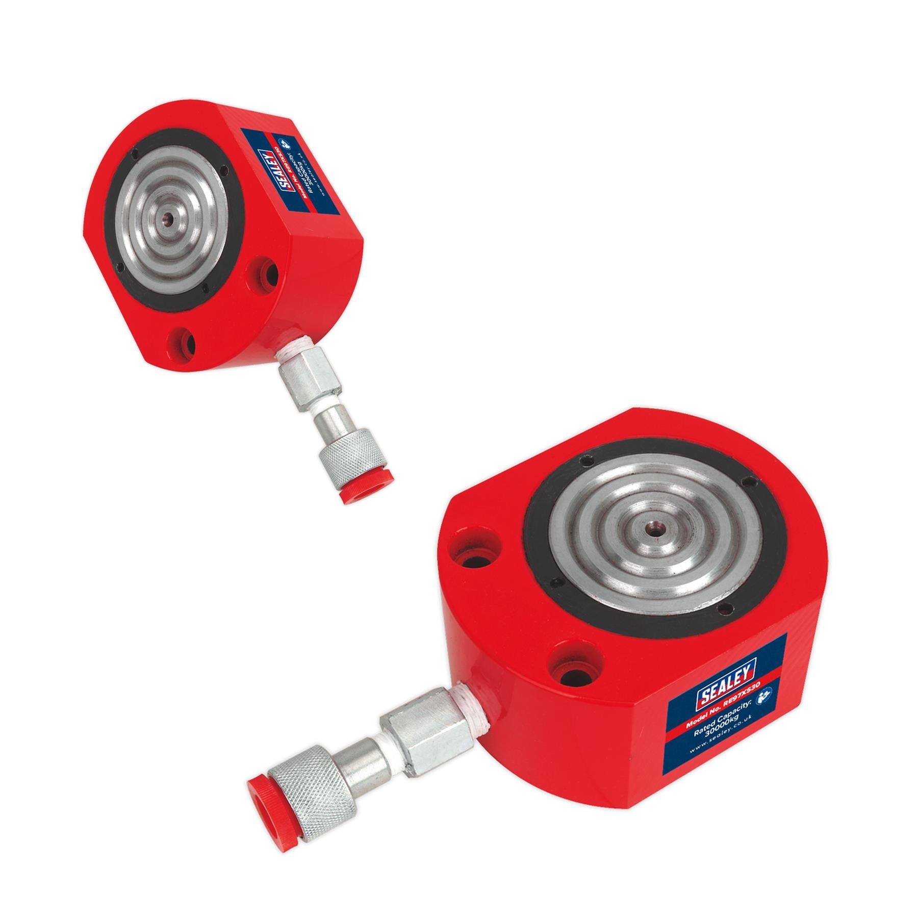 Sealey Push Ram - Short 30tonne Chromed Ram With Polyurethane Seals