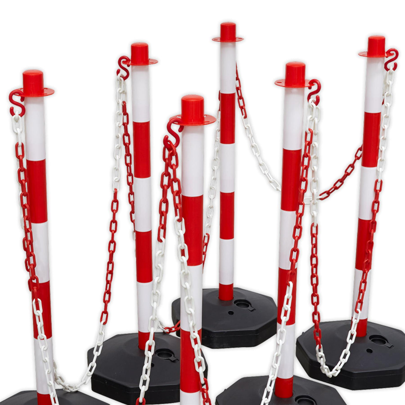Sealey Red/White Post & Chain Kit 25m RWSBKIT
