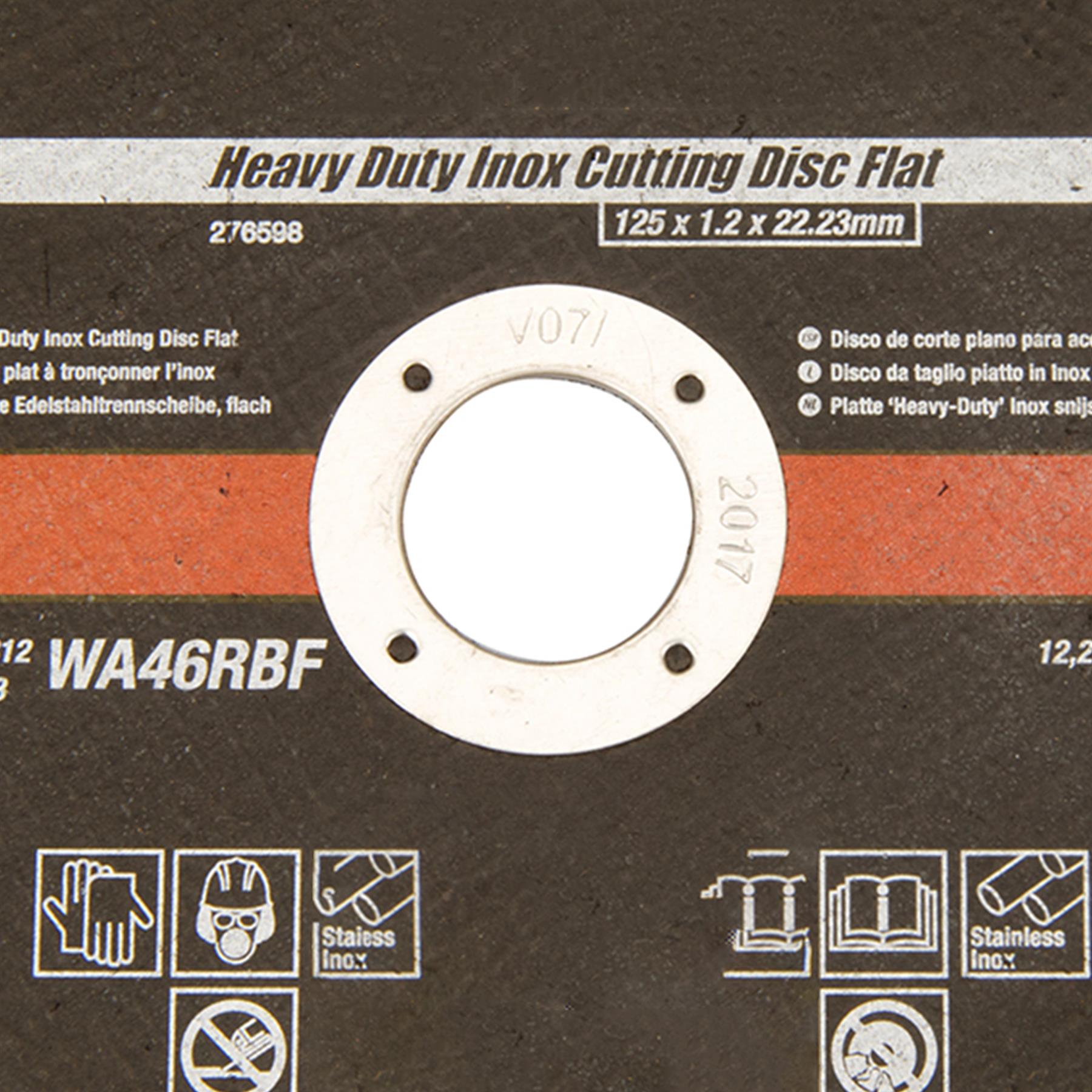 125 x 1.2 x 22.23mm Sanding Sheet Discs-Hole Punch Aluminium Oxide Hook Loop