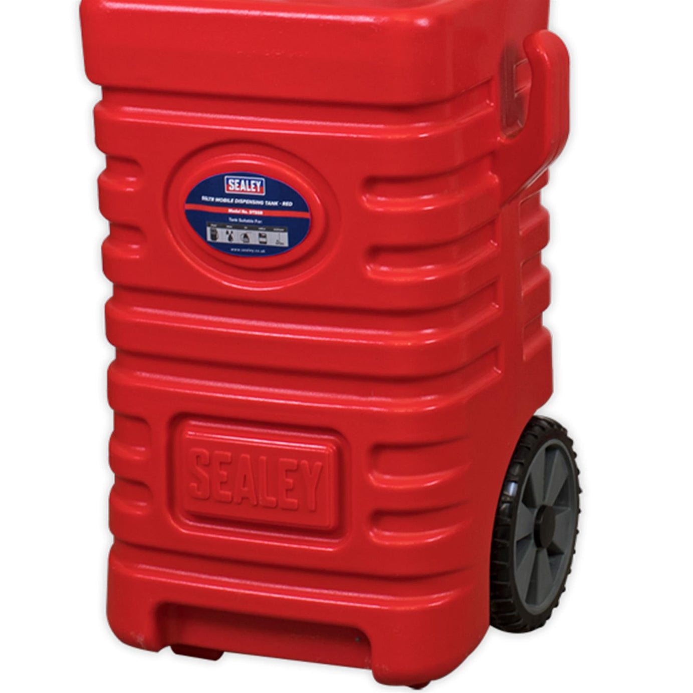 Sealey Mobile Dispensing Tank 55L with Oil Rotary Pump - Red